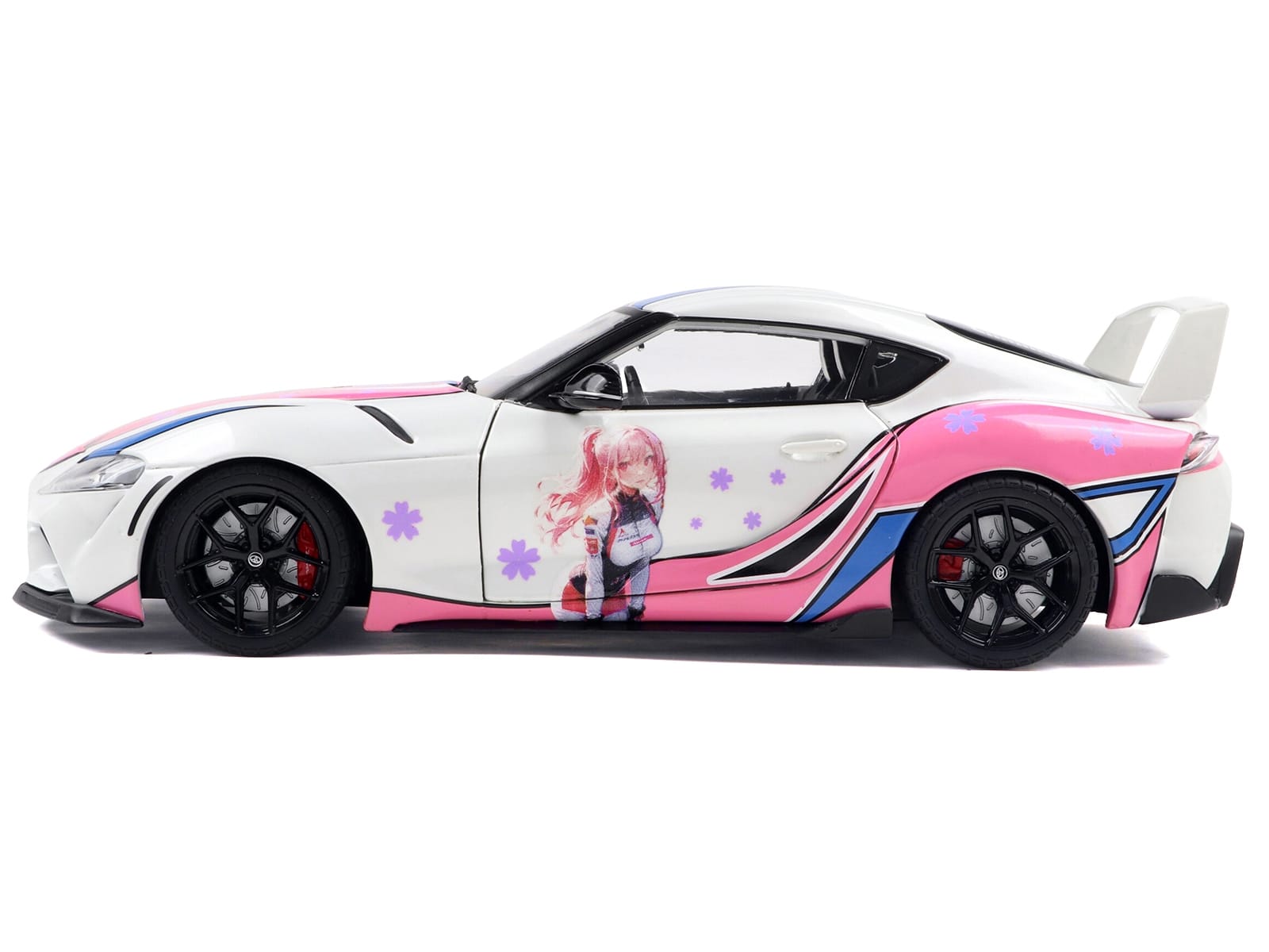 2024 Toyota GR Supra "Itasha" White with Graphics "StreetFighters" 1/18 Diecast Model Car by Solido - Image 3