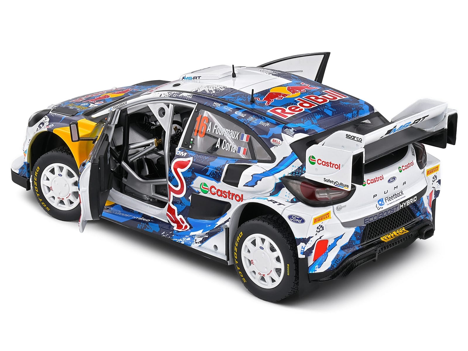 Ford Puma Rally1 Hybrid #16 Adrien Fourmaux - Alexandre Coria 3rd Place "Rally Sweden" (2024) "Competition" Series 1/18 Diecast Model Car by Solido - Image 3