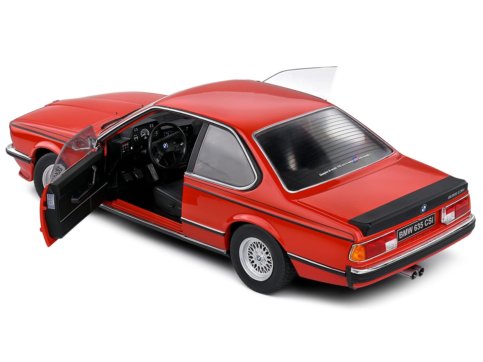 1984 BMW 635 CSI (E24) Henna Red 1/18 Diecast Model Car by Solido - Image 4