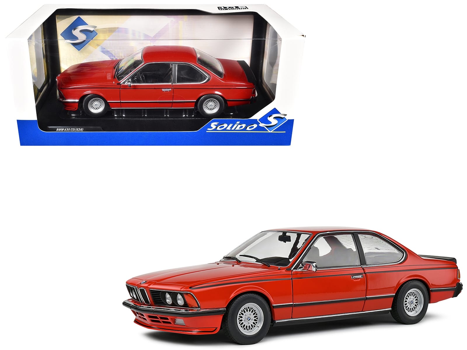 1984 BMW 635 CSI (E24) Henna Red 1/18 Diecast Model Car by Solido - Image 5