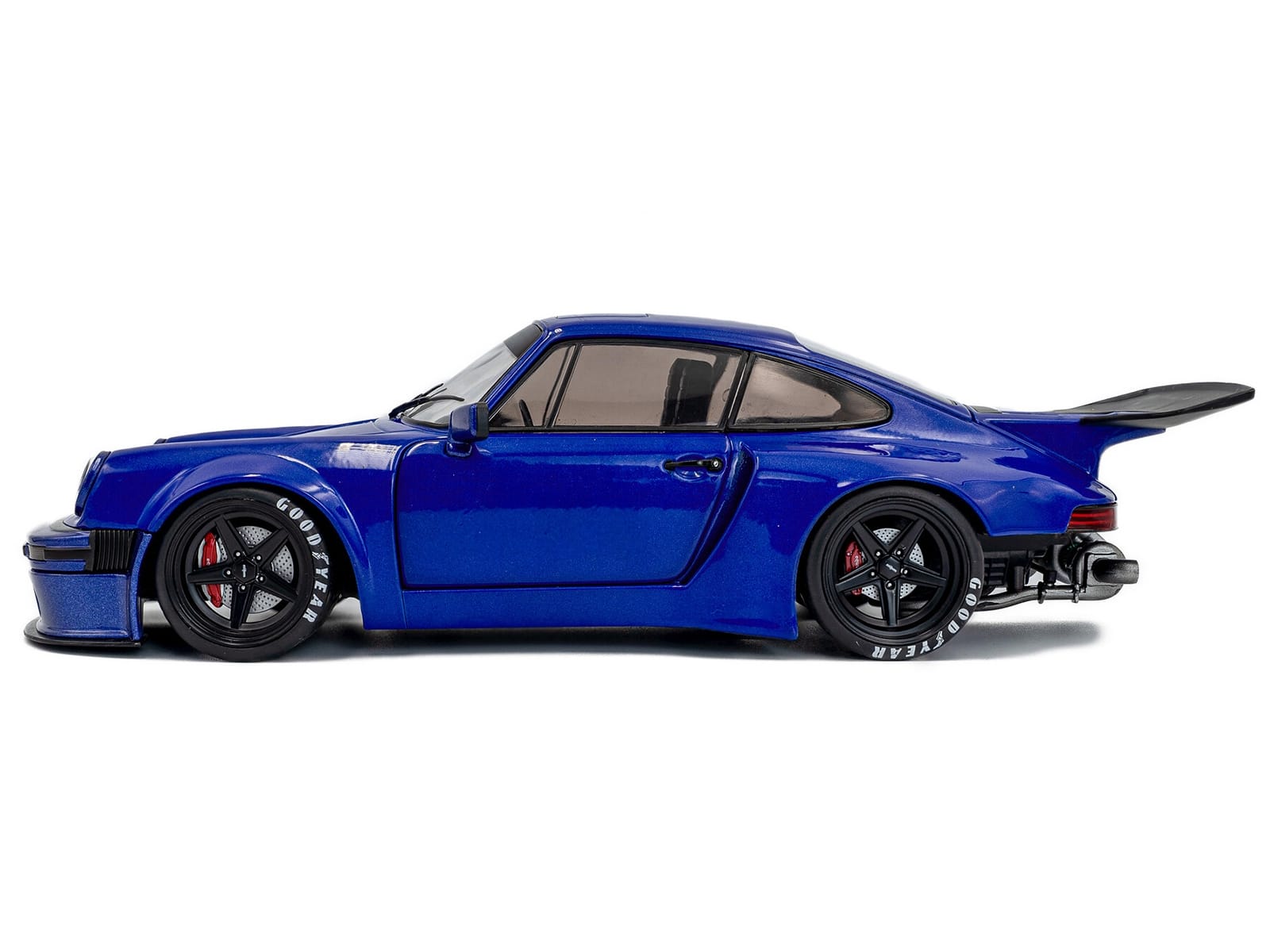 2024 Porsche 911 KS-R by Khyzyl Saleem Dark Blue Metallic 1/18 Diecast Model Car by Solido - Image 3