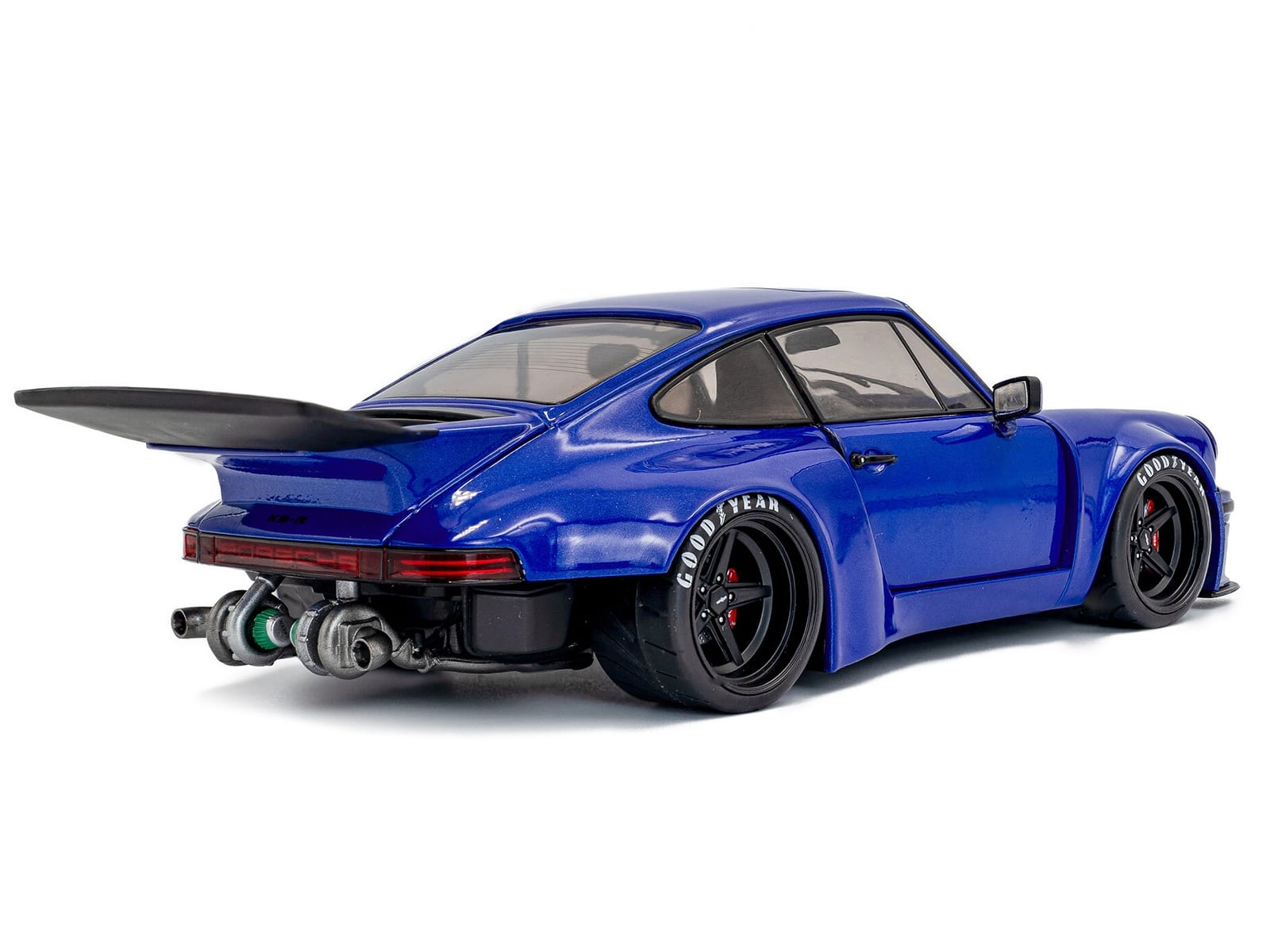 2024 Porsche 911 KS-R by Khyzyl Saleem Dark Blue Metallic 1/18 Diecast Model Car by Solido - Image 4