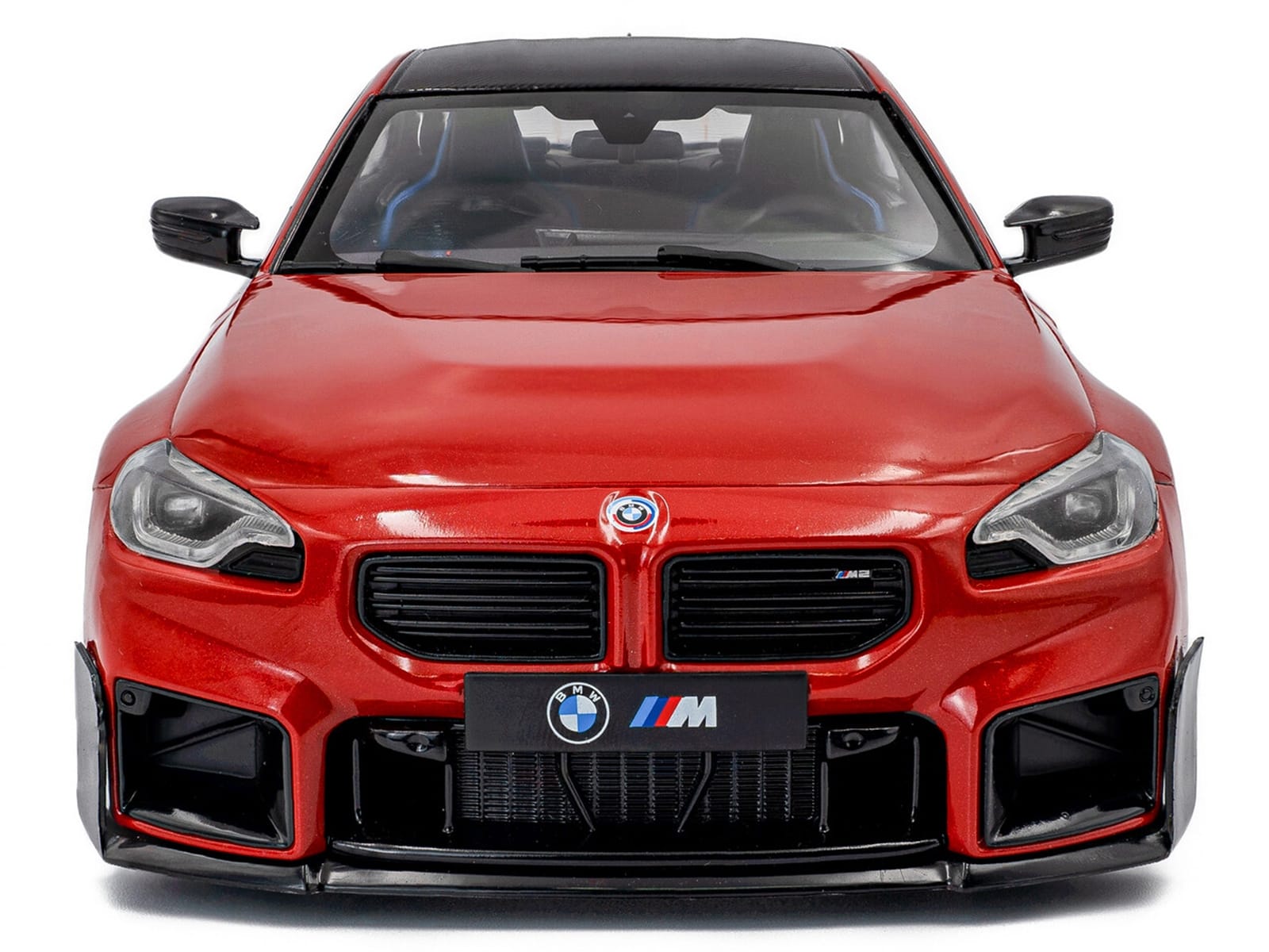 2024 BMW M2 Performance Parts Toronto Red Metallic with Carbon Top 1/18 Diecast Model Car by Solido - Image 5