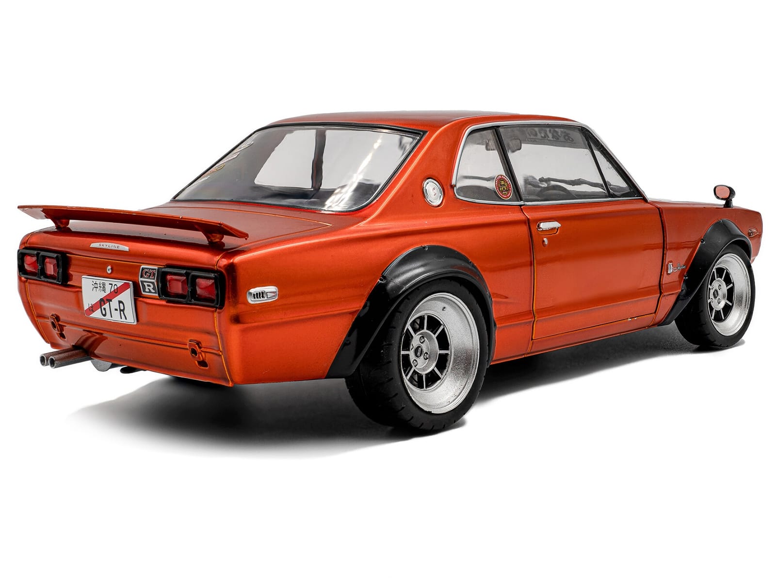 1970 Nissan Skyline (C10) Hakosuka RHD (Right Hand Drive) Orange Metallic 1/18 Diecast Model Car by Solido - Image 4
