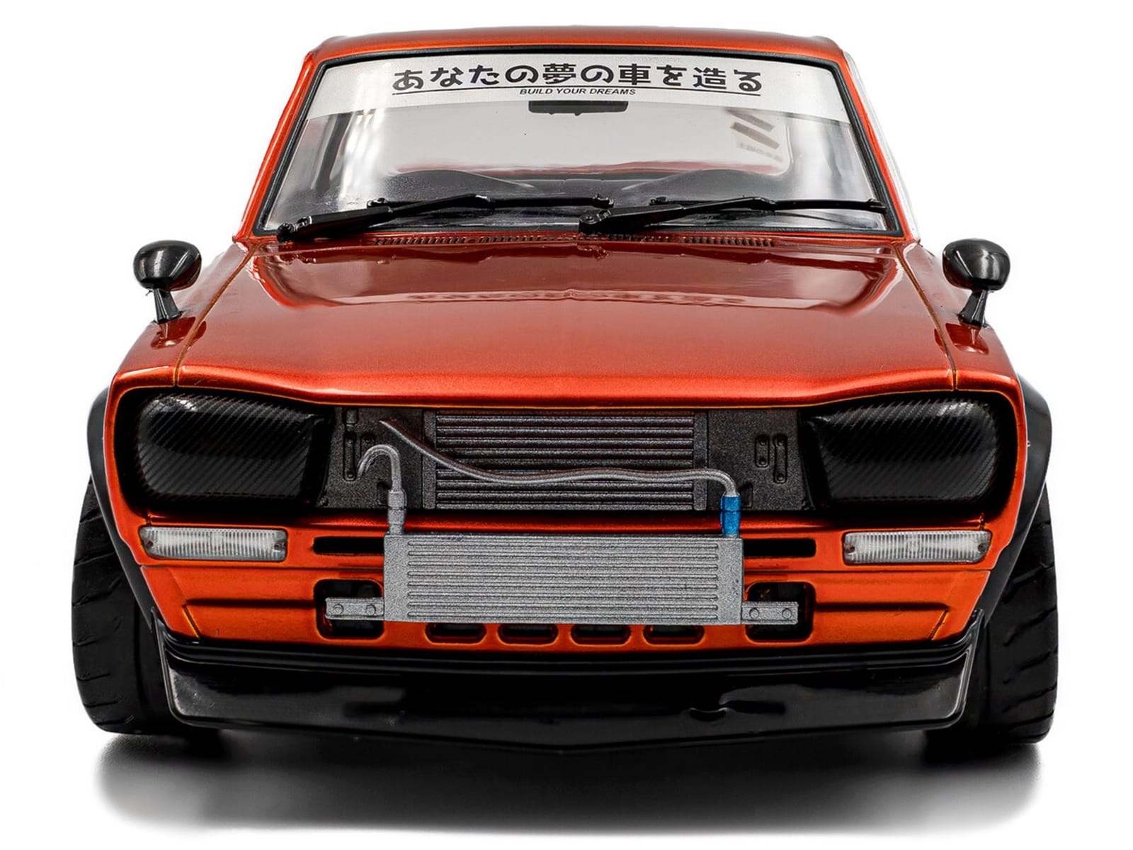 1970 Nissan Skyline (C10) Hakosuka RHD (Right Hand Drive) Orange Metallic 1/18 Diecast Model Car by Solido - Image 5