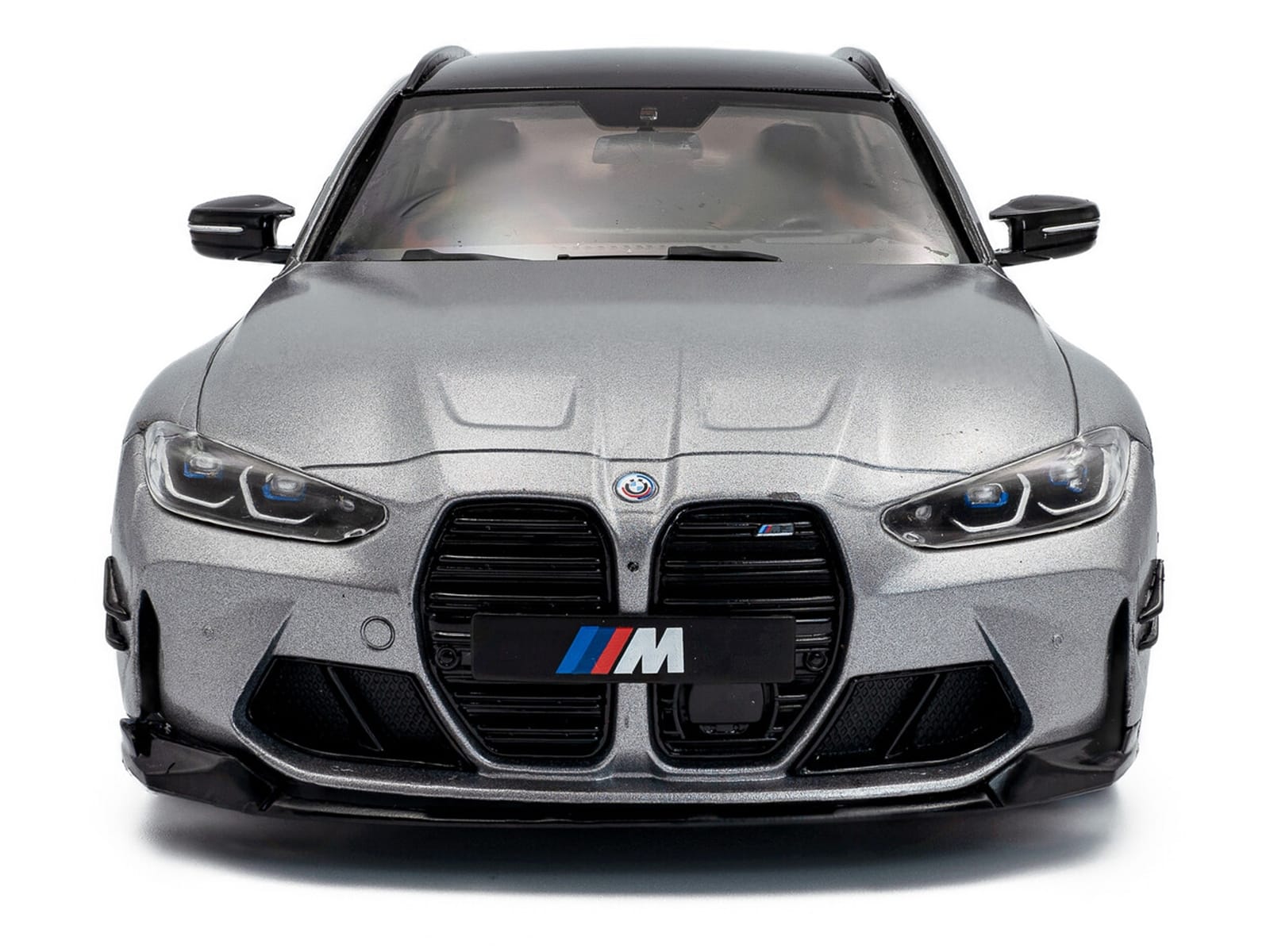 2024 BMW M3 Competition M xDrive Touring Frozen Pure Gray Metallic with Black Top 1/18 Diecast Model Car by Solido - Image 5