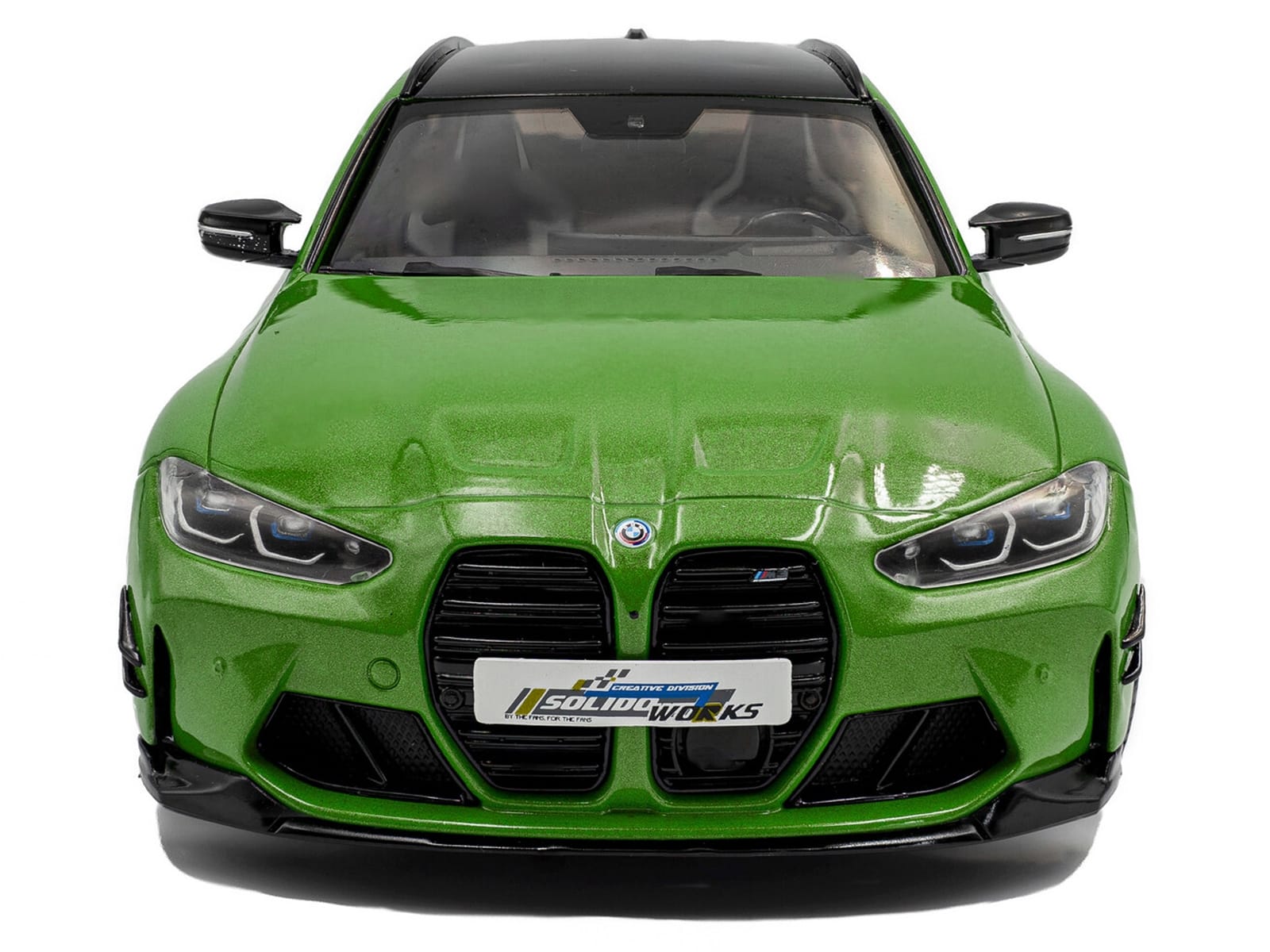 2024 BMW M3 Competition M xDrive Touring Green Metallic with Black Top 1/18 Diecast Model Car by Solido - Image 5