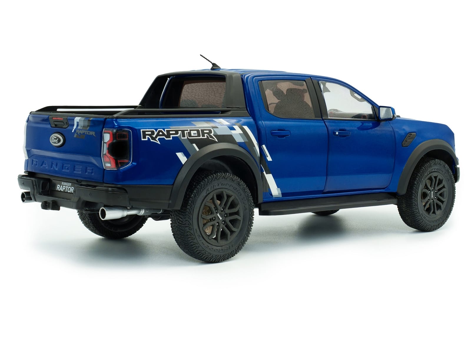 2024 Ford Ranger Raptor Pickup Truck Blue Lightning Metallic 1/18 Diecast Model Car by Solido - Image 5