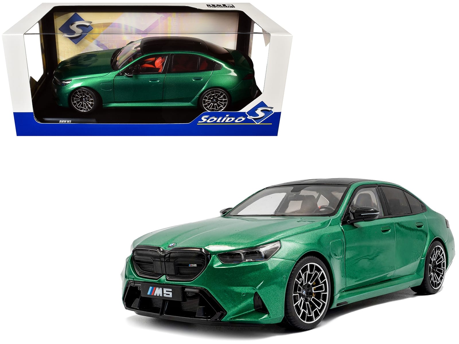 2025 BMW M5 Isle of Man Green Metallic 1/18 Diecast Model Car by Solido