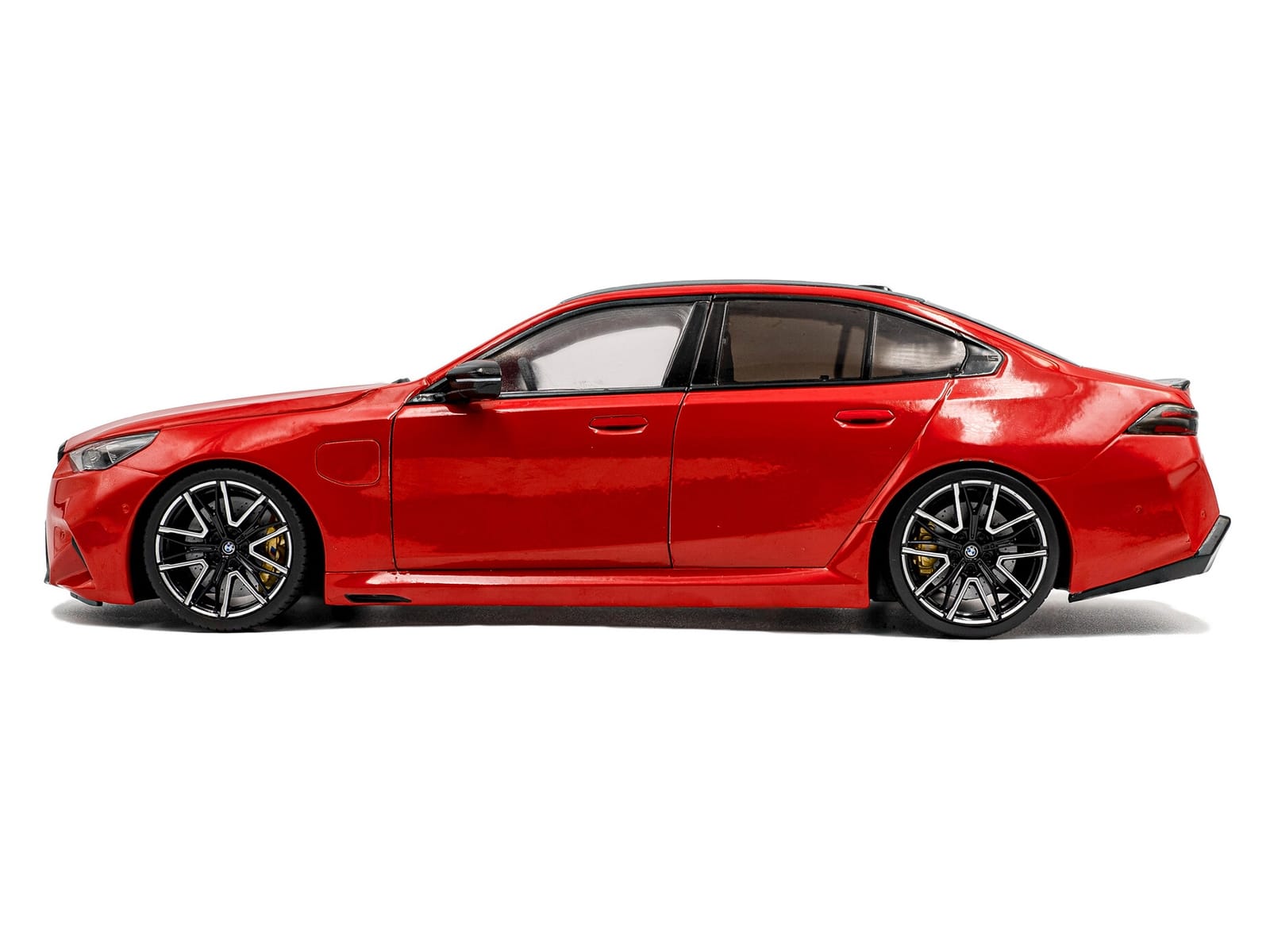 2025 BMW M5 Fire Red with Black Top 1/18 Diecast Model Car by Solido - Image 3