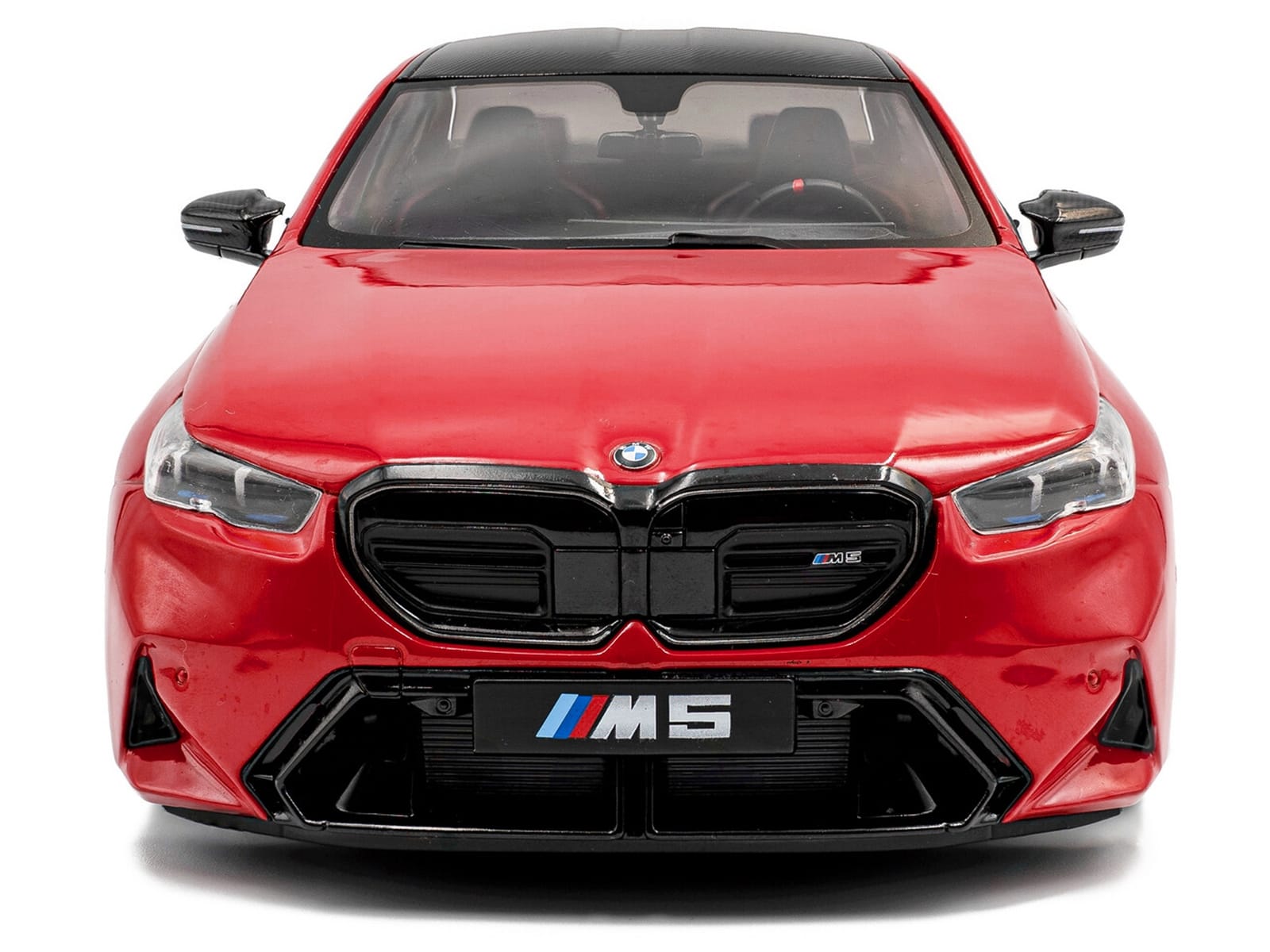 2025 BMW M5 Fire Red with Black Top 1/18 Diecast Model Car by Solido - Image 5