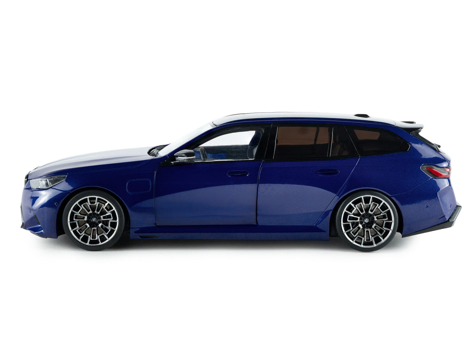 2025 BMW M5 Touring Marina Bay Blue Metallic with Black Top 1/18 Diecast Model Car by Solido - Image 3