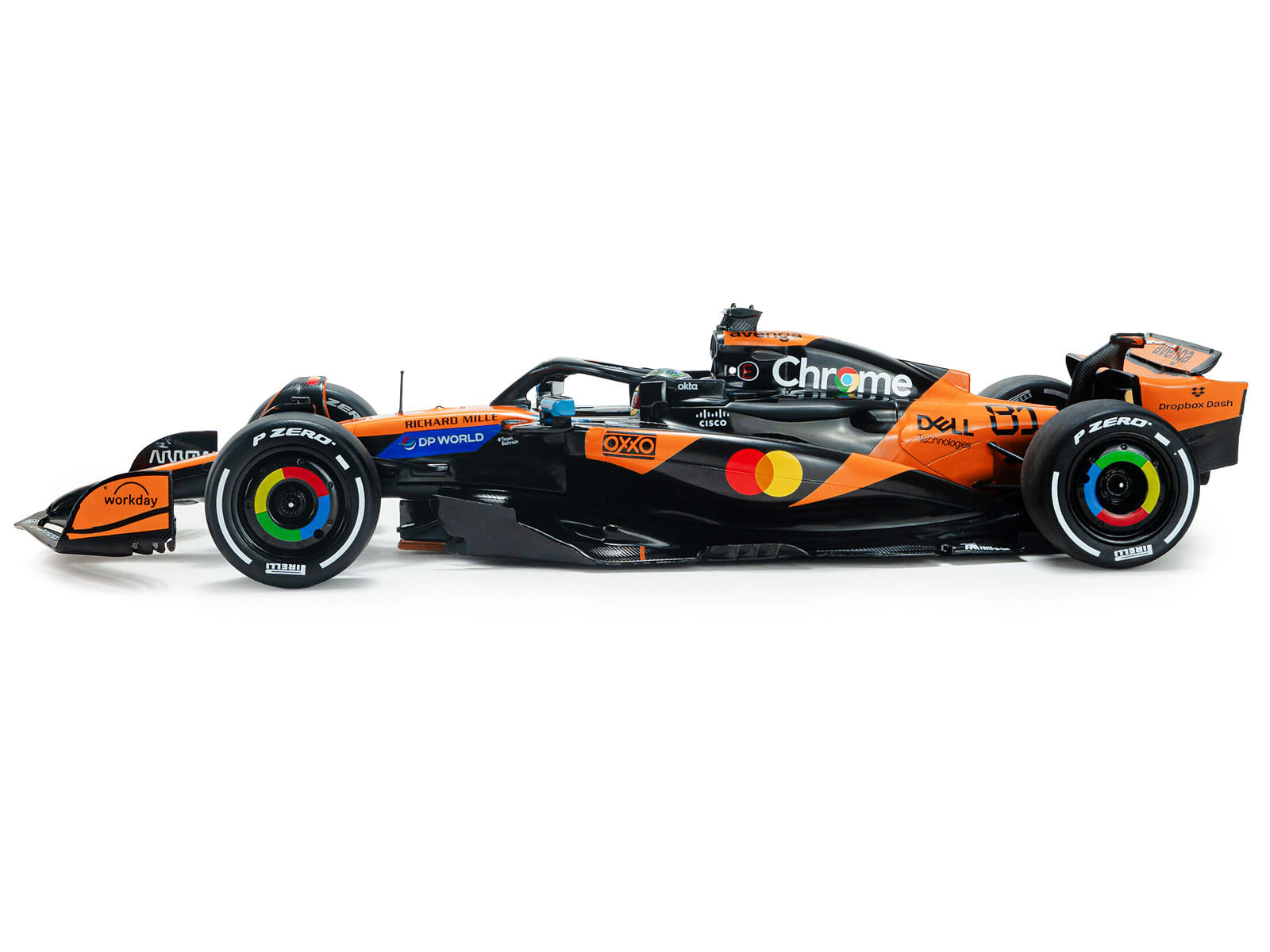 McLaren MCL39 #81 Oscar Piastri "OKX" Winner Formula One F1 "Chinese GP" (2025) "Competition" Series 1/18 Diecast Model Car by Solido - Image 2