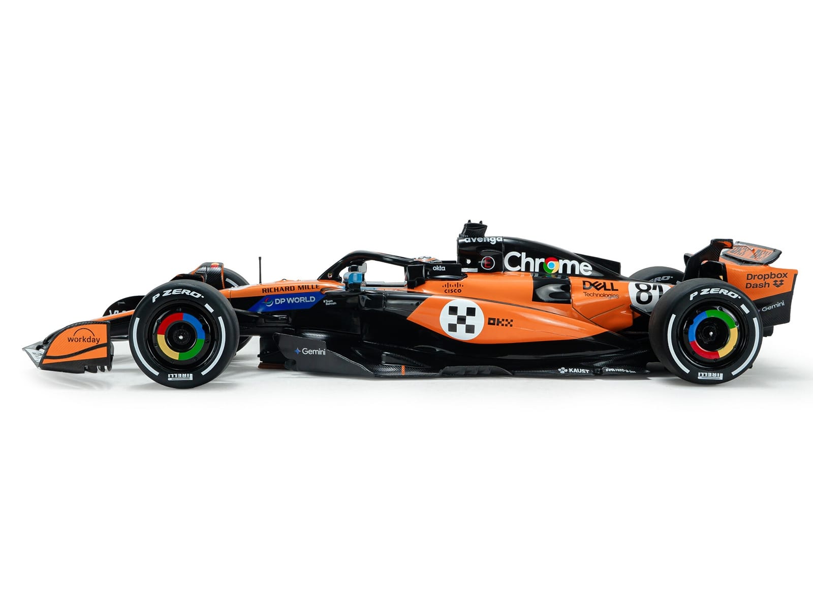 McLaren MCL39 #81 Oscar Piastri "OKX" 3rd Place Formula One F1 "Monaco GP" (2025) "Competition" Series 1/18 Diecast Model Car by Solido - Image 2
