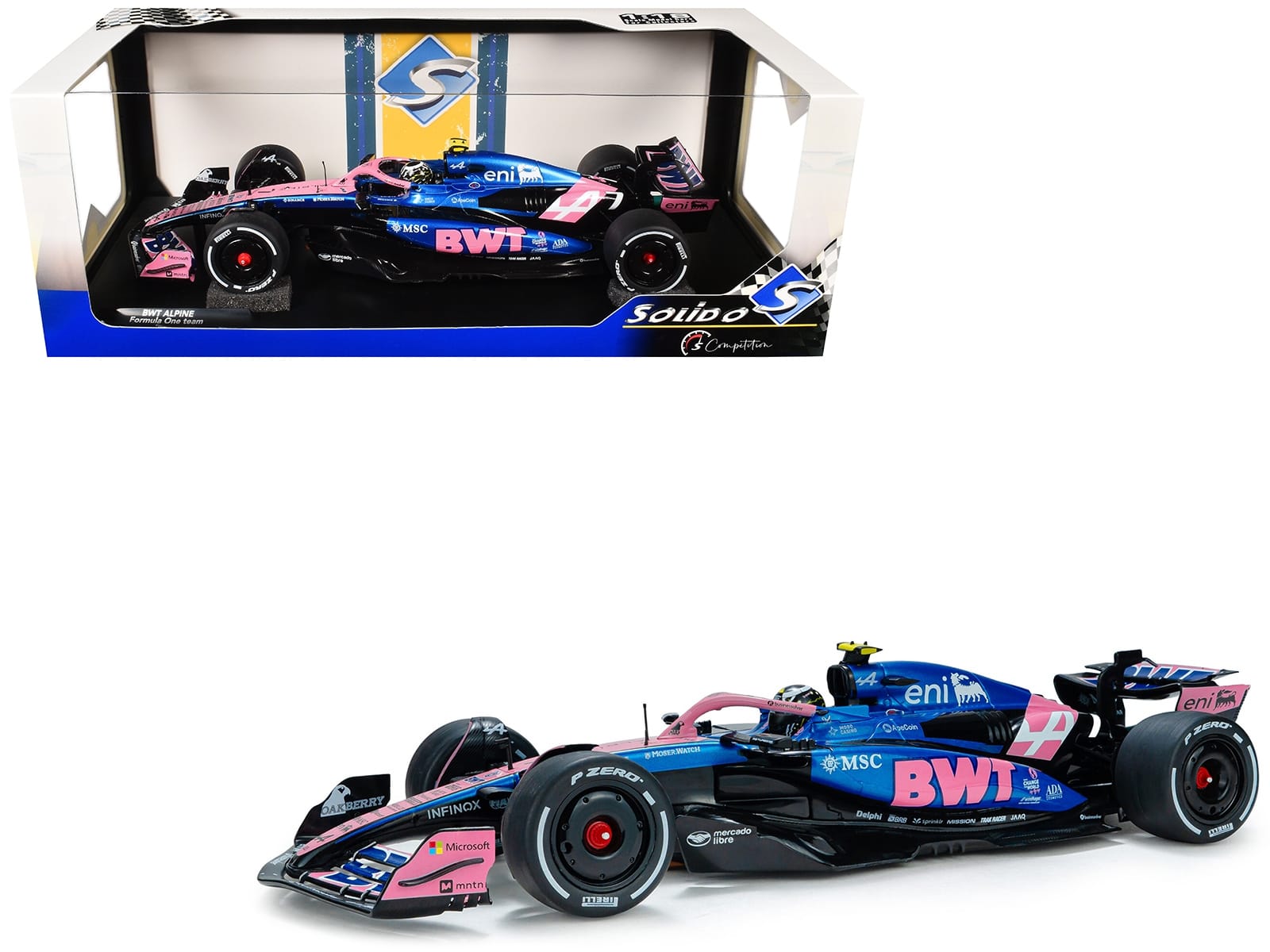 Alpine A525 #7 Jack Doohan "BWT" Formula One F1 "Chinese GP" (2025) "Competition" Series 1/18 Diecast Model Car by Solido