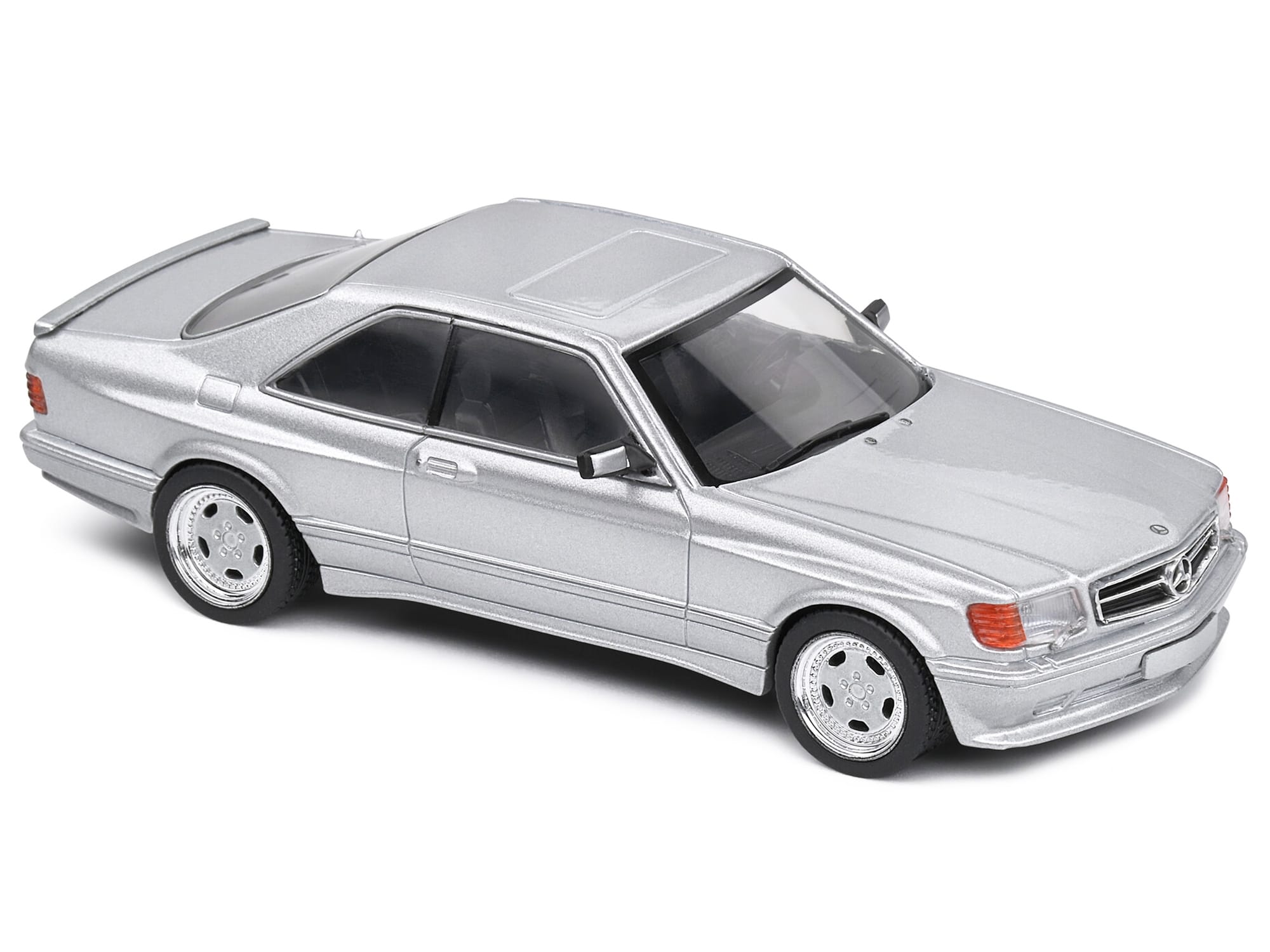1990 Mercedes-Benz 560 SEC AMG WideBody Silver Metallic 1/43 Diecast Model Car by Solido - Image 3