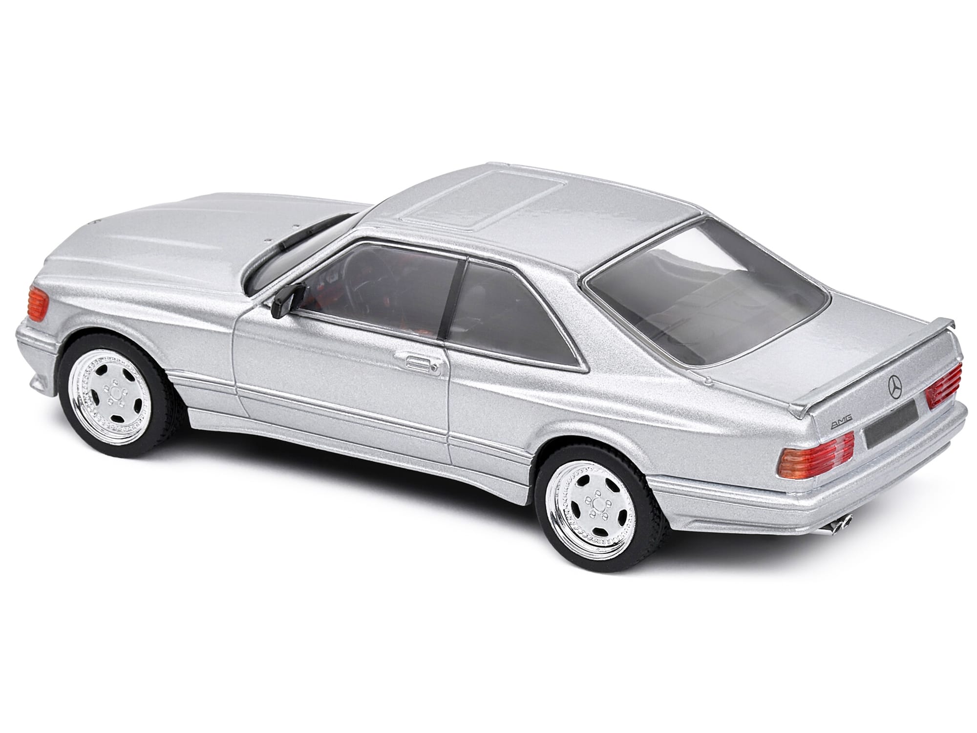 1990 Mercedes-Benz 560 SEC AMG WideBody Silver Metallic 1/43 Diecast Model Car by Solido - Image 5
