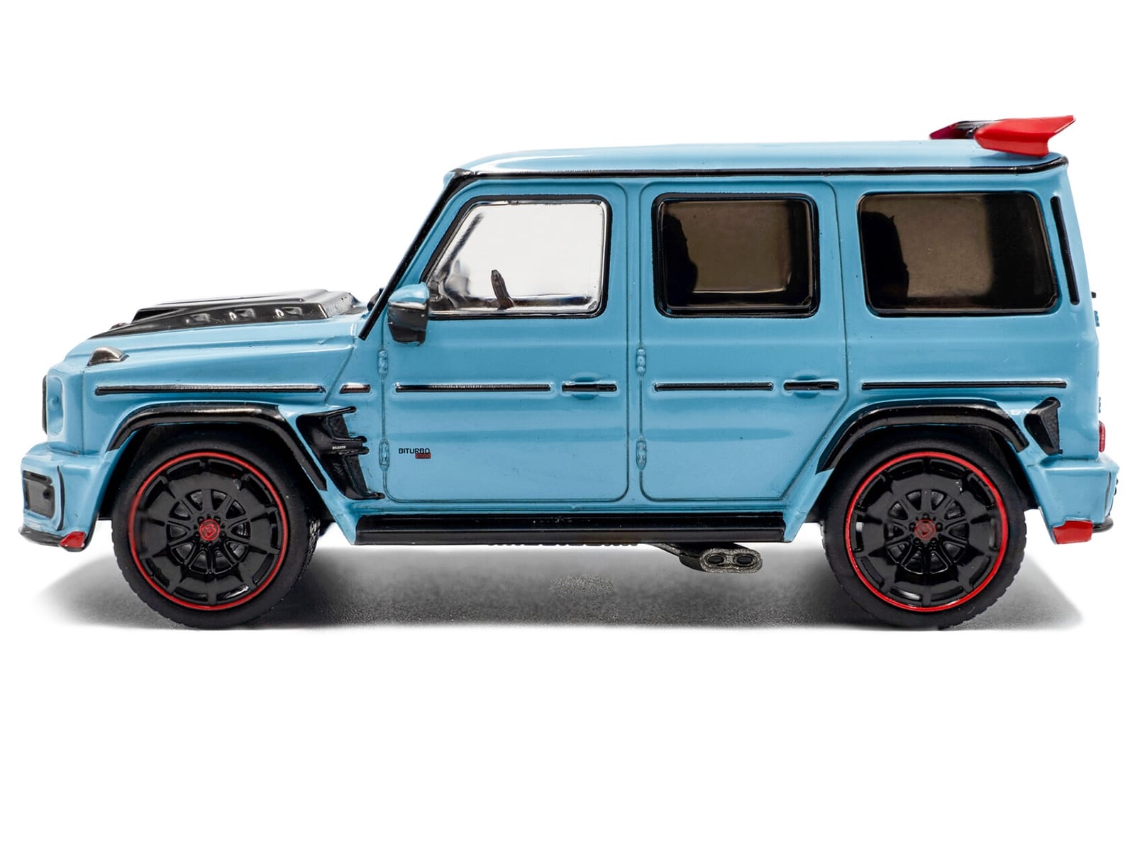 2021 Brabus Rocket 900 China Blue with Black Hood 1/43 Diecast Model Car by Solido - Image 2