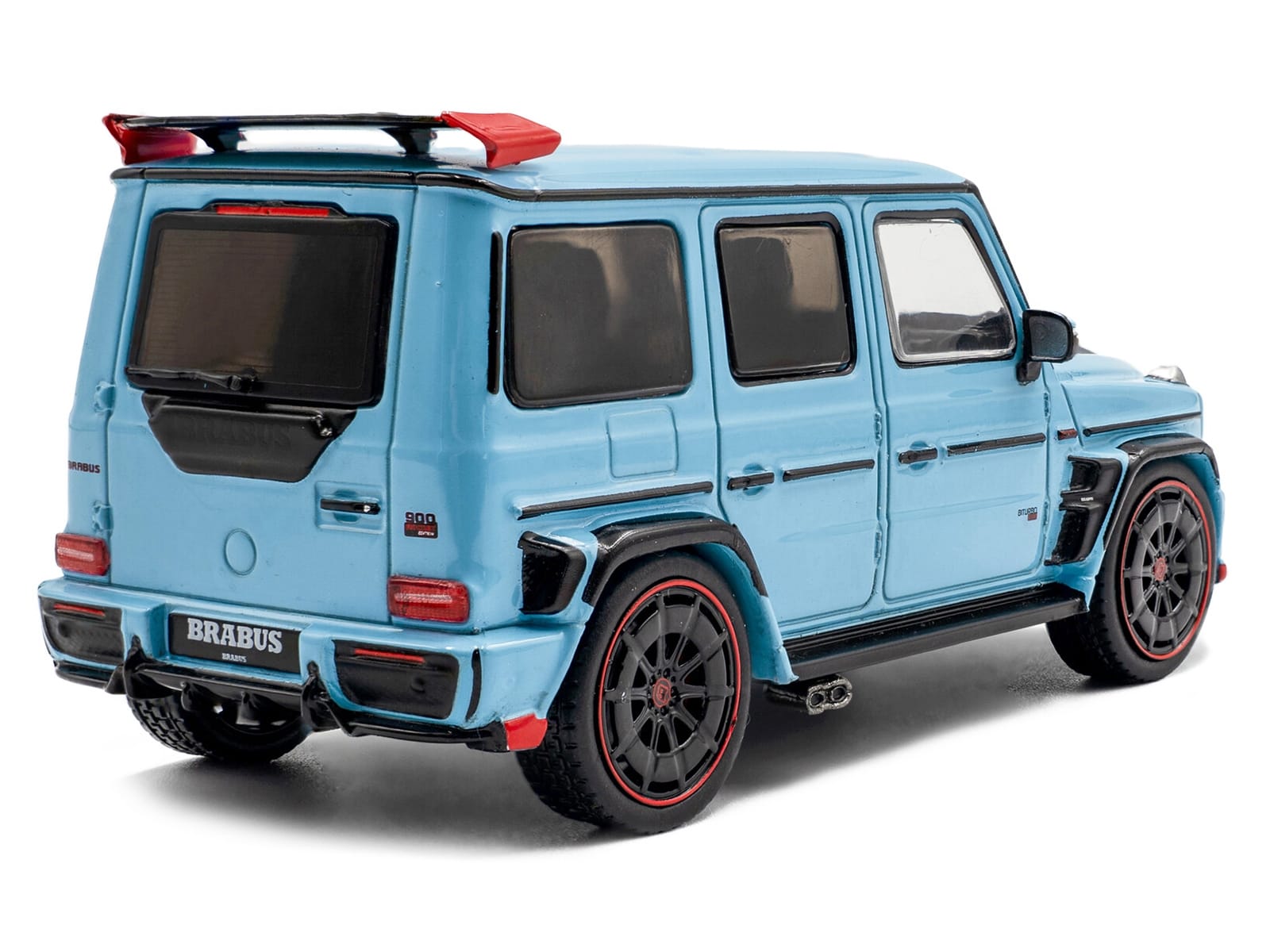 2021 Brabus Rocket 900 China Blue with Black Hood 1/43 Diecast Model Car by Solido - Image 3
