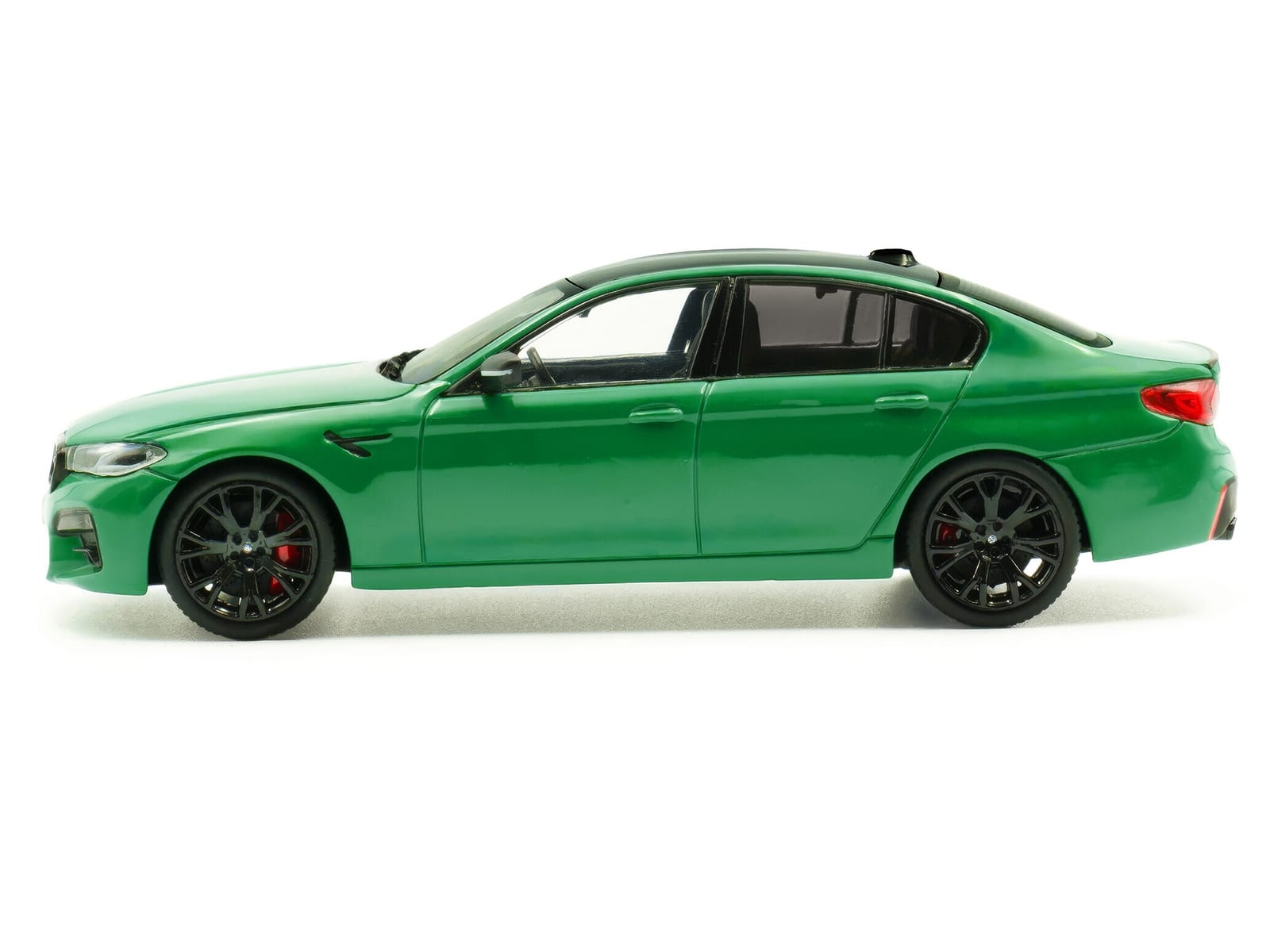 2022 BMW M5 Competition Signal Green with Black Top 1/43 Diecast Model Car by Solido - Image 2