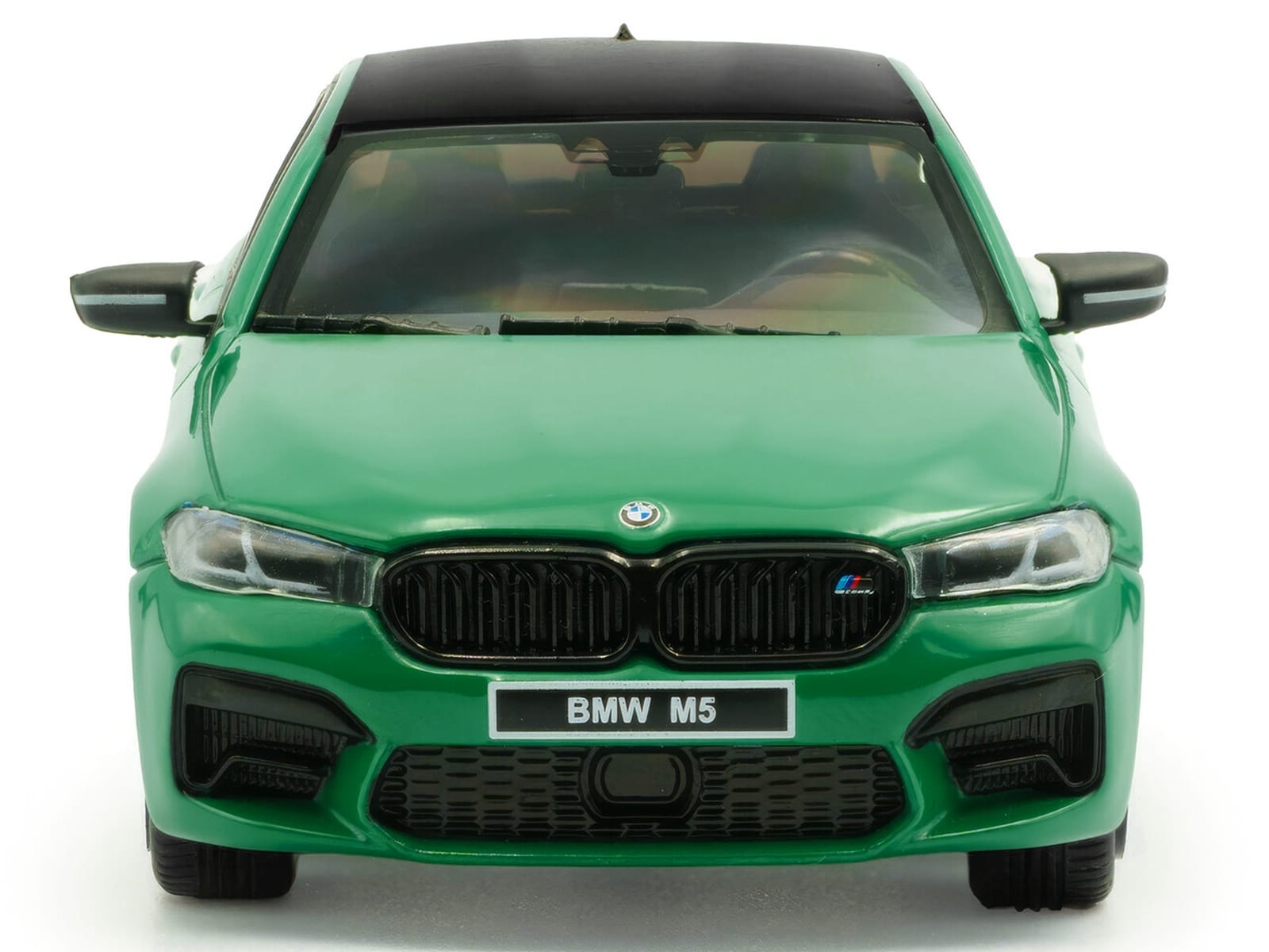 2022 BMW M5 Competition Signal Green with Black Top 1/43 Diecast Model Car by Solido - Image 4