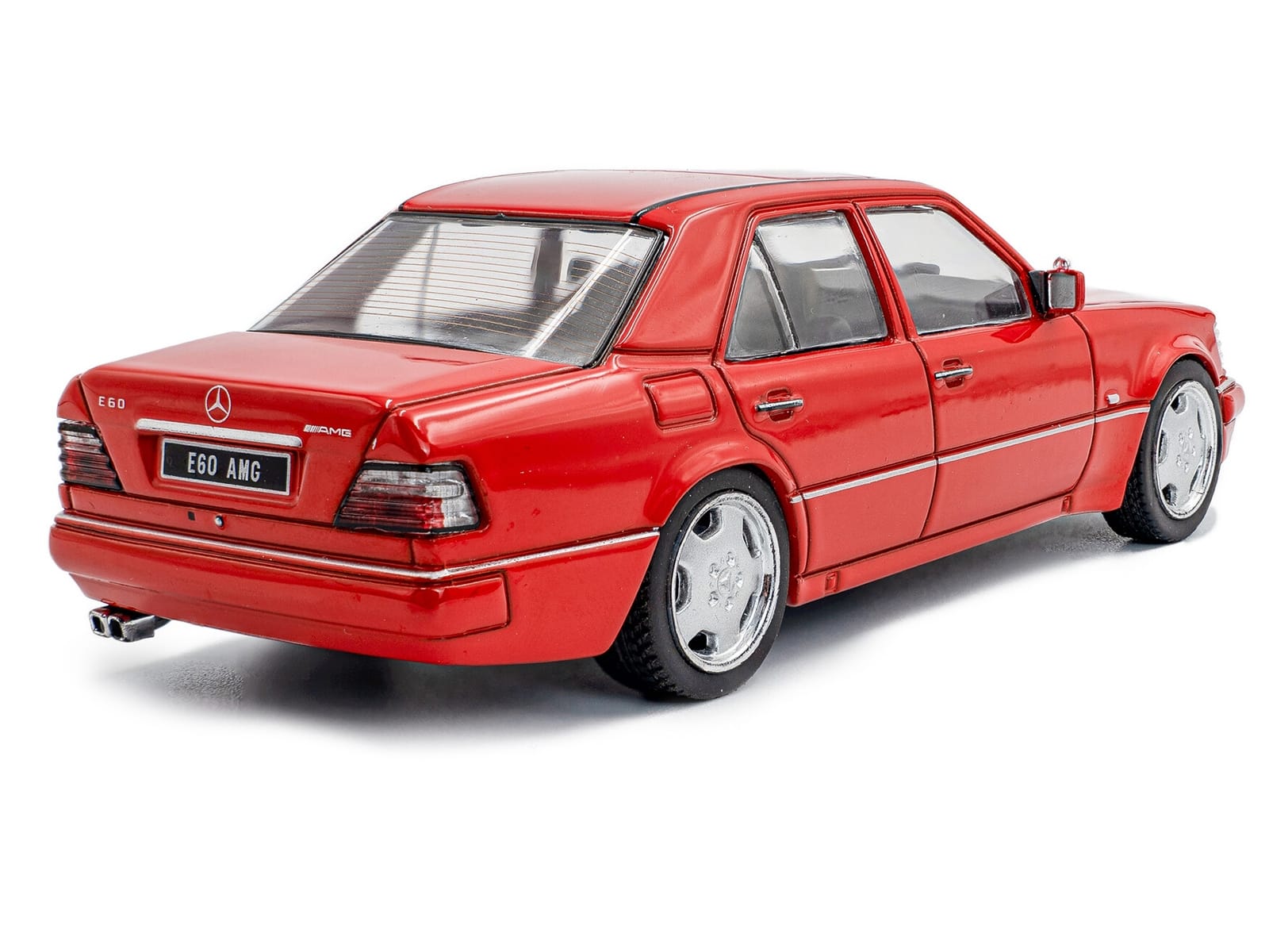 1994 Mercedes-Benz (W124) E60 AMG Signal Red 1/43 Diecast Model Car by Solido - Image 3