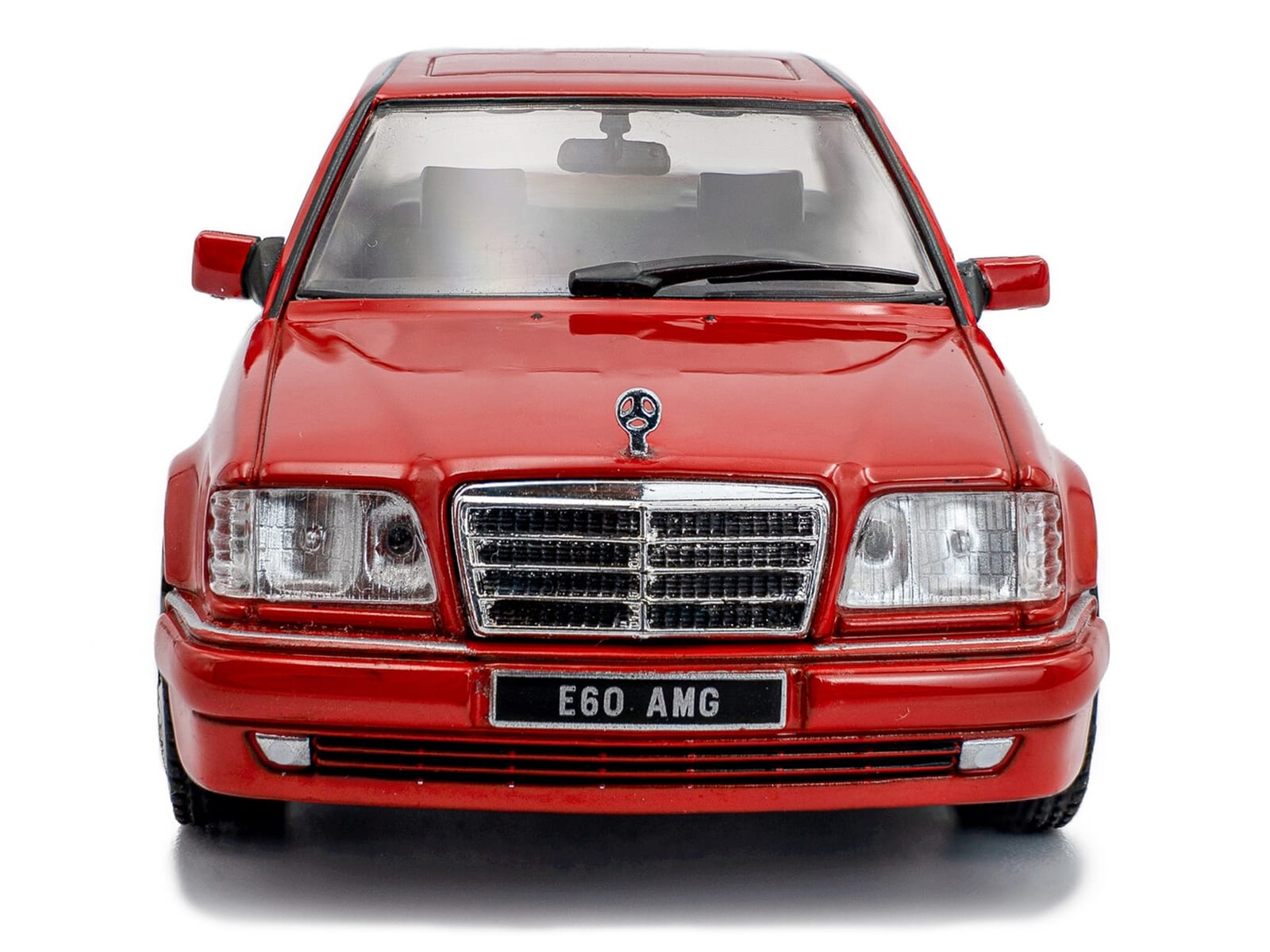 1994 Mercedes-Benz (W124) E60 AMG Signal Red 1/43 Diecast Model Car by Solido - Image 4
