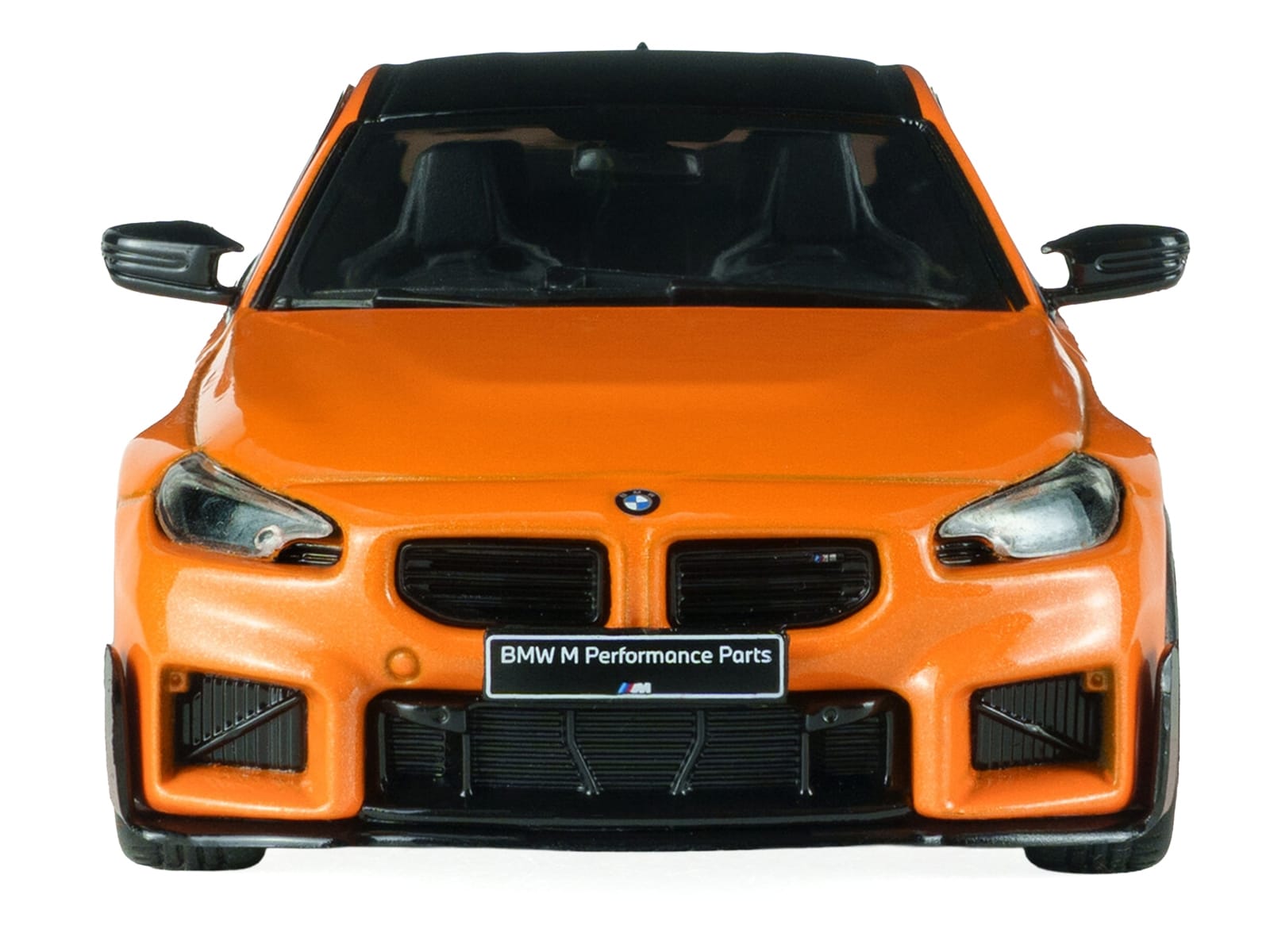2024 BMW M2 M Performance Papaya Orange Metallic with Black Top 1/43 Diecast Model Car by Solido - Image 4