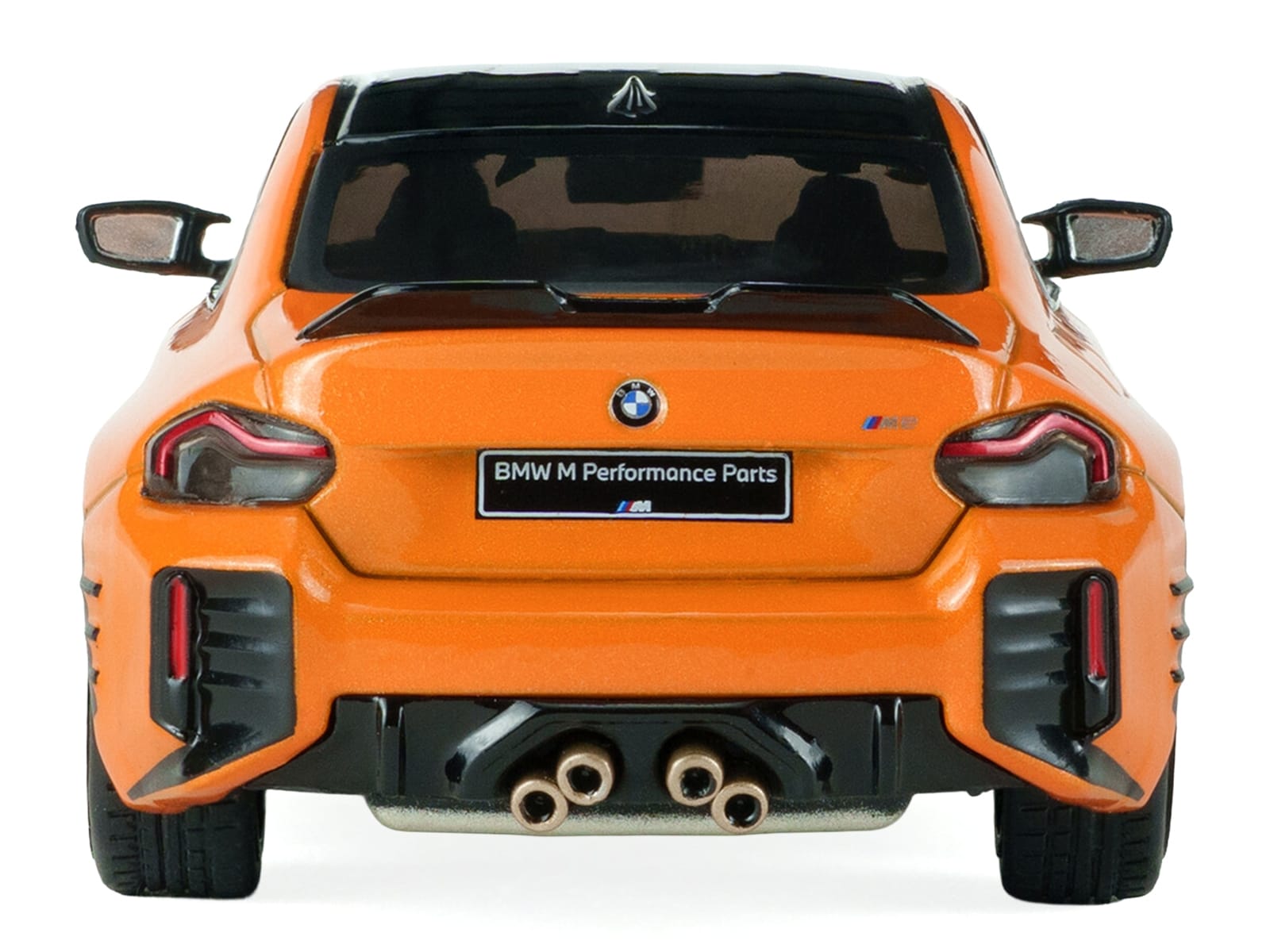 2024 BMW M2 M Performance Papaya Orange Metallic with Black Top 1/43 Diecast Model Car by Solido - Image 5
