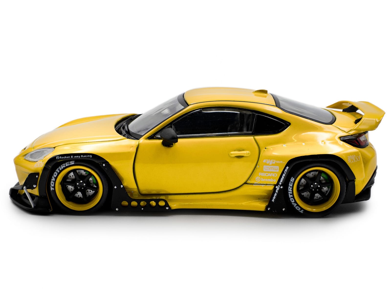 2022 Toyota Pandem GR86 Yellow 1/43 Diecast Model Car by Solido - Image 2