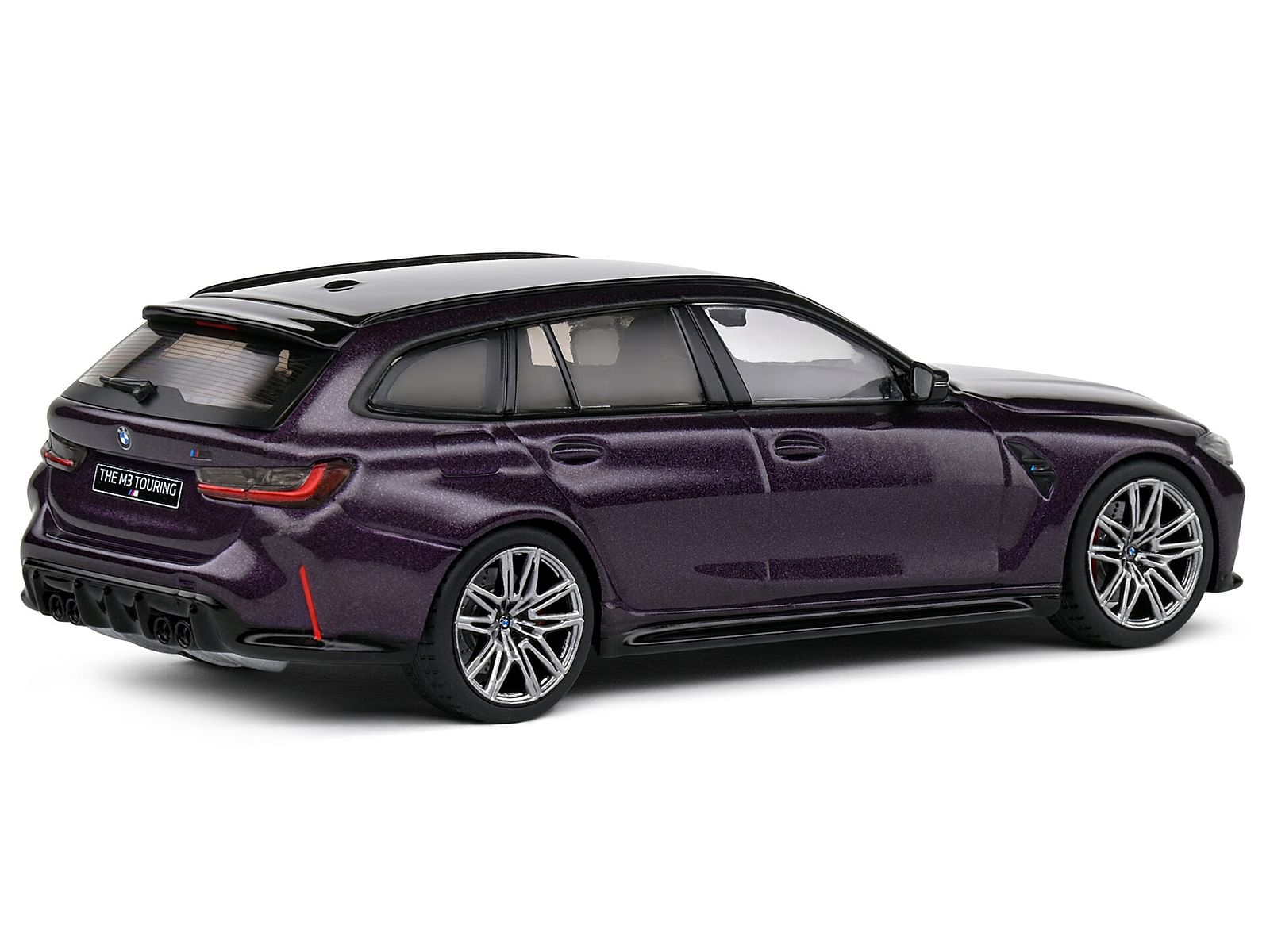 2023 BMW M3 Touring (G81) Competition Daytona Violet Metallic with Black Top 1/43 Diecast Model Car by Solido