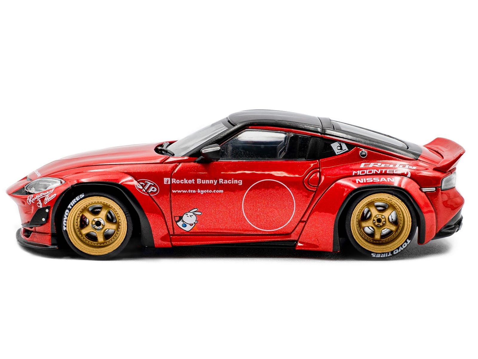 2022 Nissan Pandem Fairlady Z RHD (Right Hand Drive) Red Metallic with Black Top 1/43 Diecast Model Car by Solido - Image 2