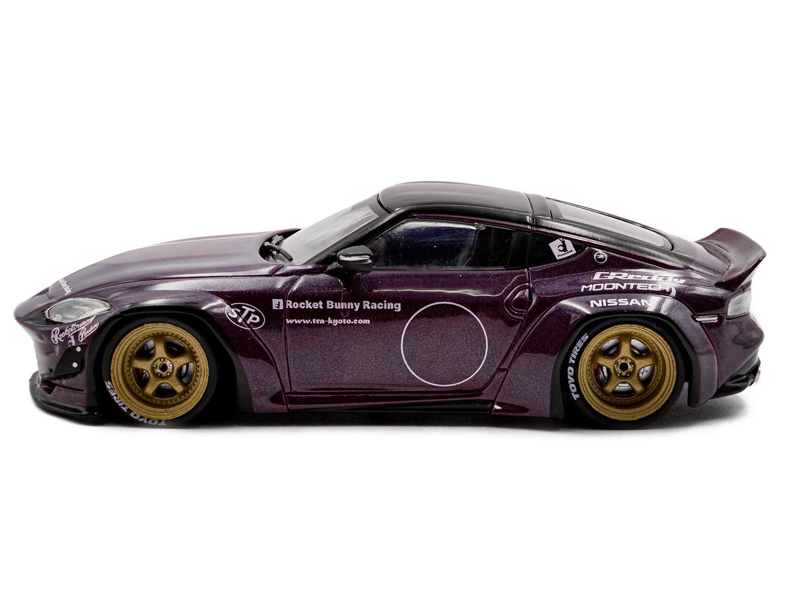 2022 Nissan Pandem Fairlady Z RHD (Right Hand Drive) Purple Metallic with Black Top 1/43 Diecast Model Car by Solido - Image 2