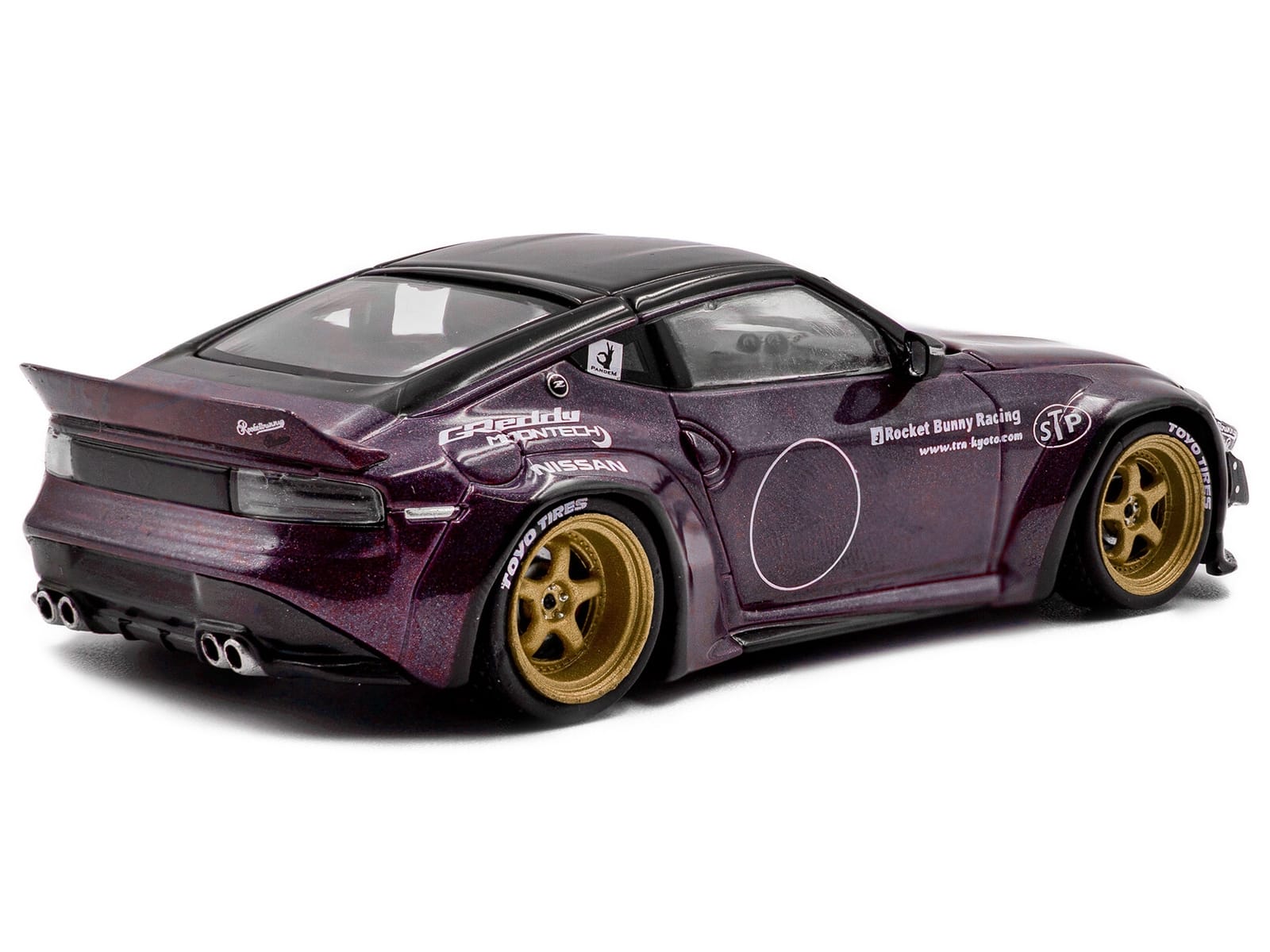 2022 Nissan Pandem Fairlady Z RHD (Right Hand Drive) Purple Metallic with Black Top 1/43 Diecast Model Car by Solido - Image 3