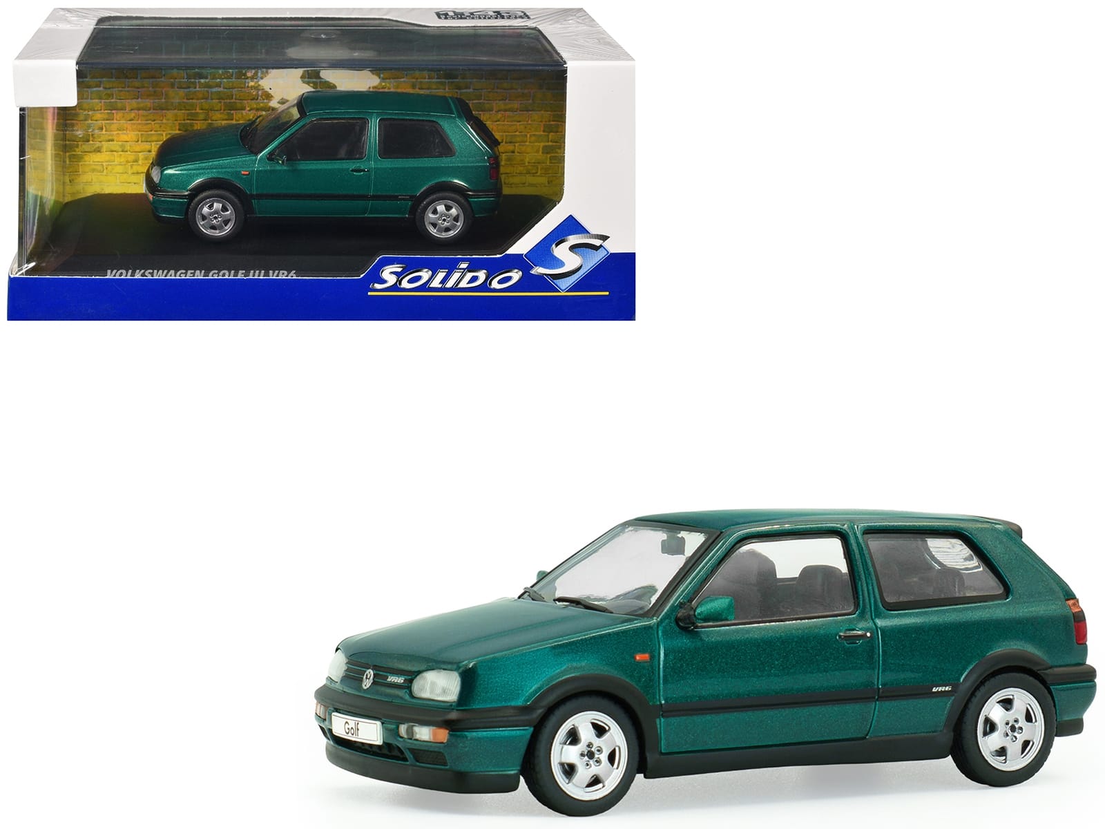 1994 Volkswagen Golf MKIII VR6 Dragon Green Pearl 1/43 Diecast Model Car by Solido