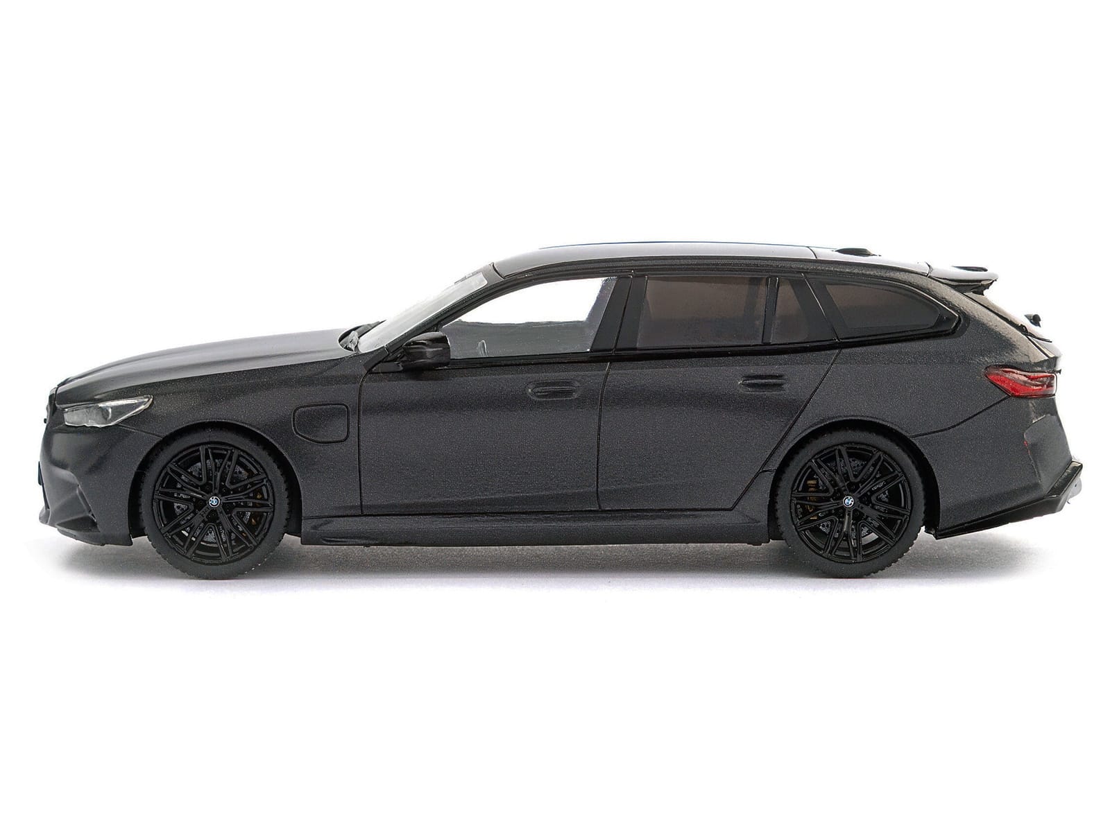 2024 BMW M5 Touring Frozen Deep Gray Metallic with Black Top 1/43 Diecast Model Car by Solido - Image 2