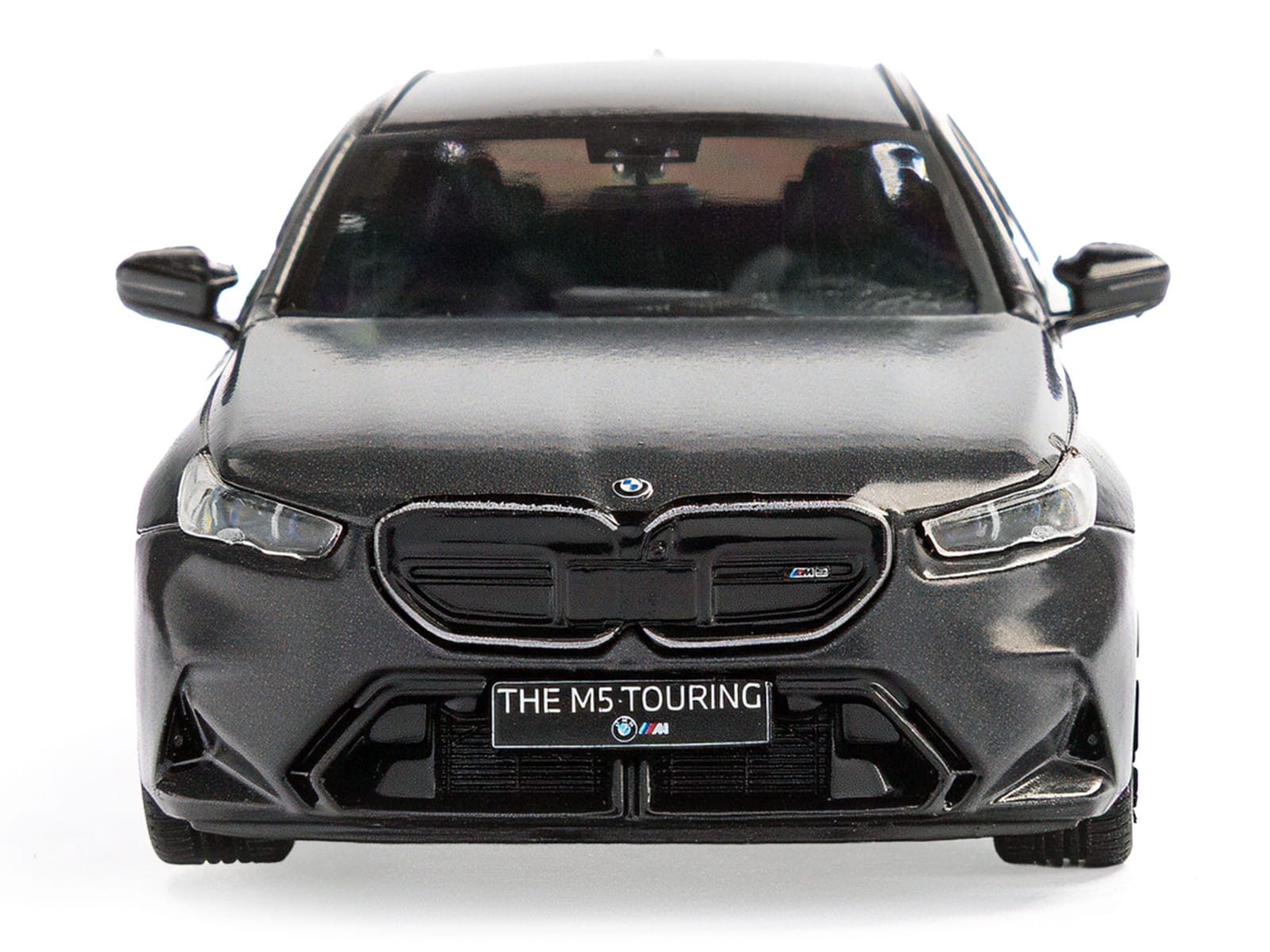 2024 BMW M5 Touring Frozen Deep Gray Metallic with Black Top 1/43 Diecast Model Car by Solido - Image 4