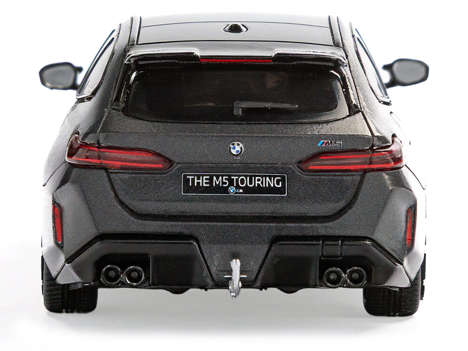 2024 BMW M5 Touring Frozen Deep Gray Metallic with Black Top 1/43 Diecast Model Car by Solido - Image 5