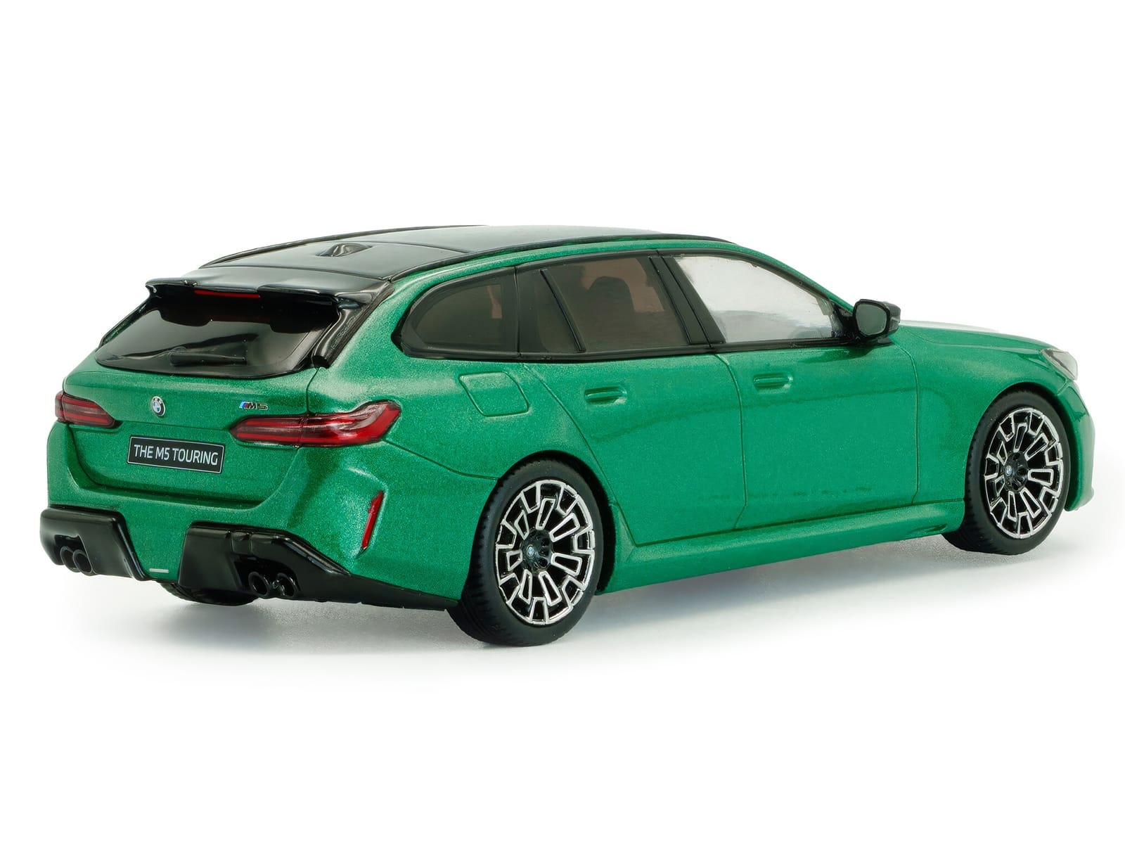 2024 BMW M5 Touring Isle Of Man Green Metallic with Black Top 1/43 Diecast Model Car by Solido - Image 3