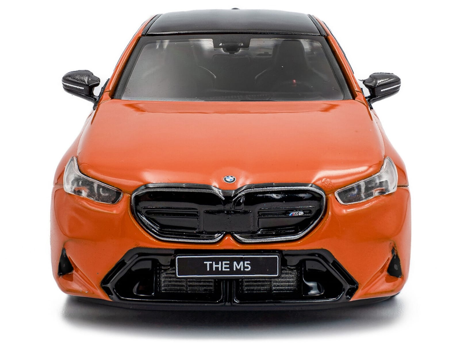 2024 BMW M5 Sedan Fire Orange III with Black Top 1/43 Diecast Model Car by Solido - Image 4
