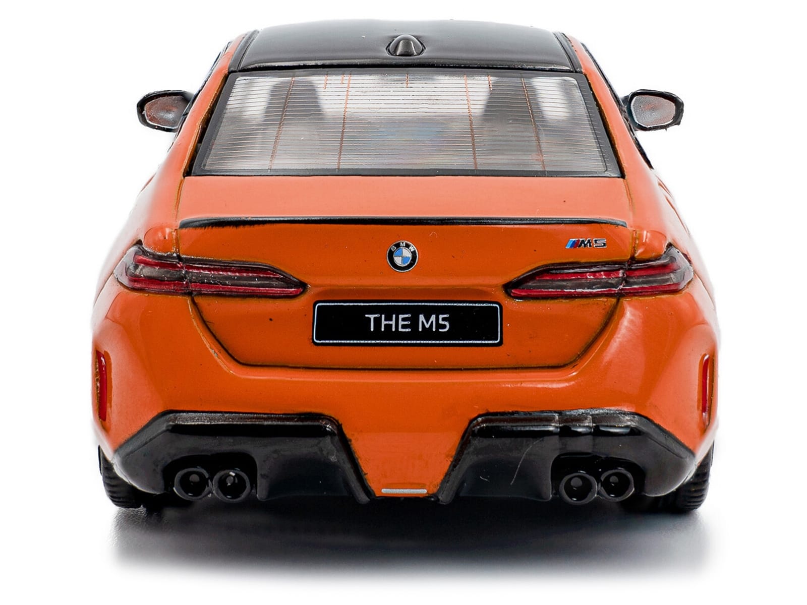 2024 BMW M5 Sedan Fire Orange III with Black Top 1/43 Diecast Model Car by Solido - Image 5