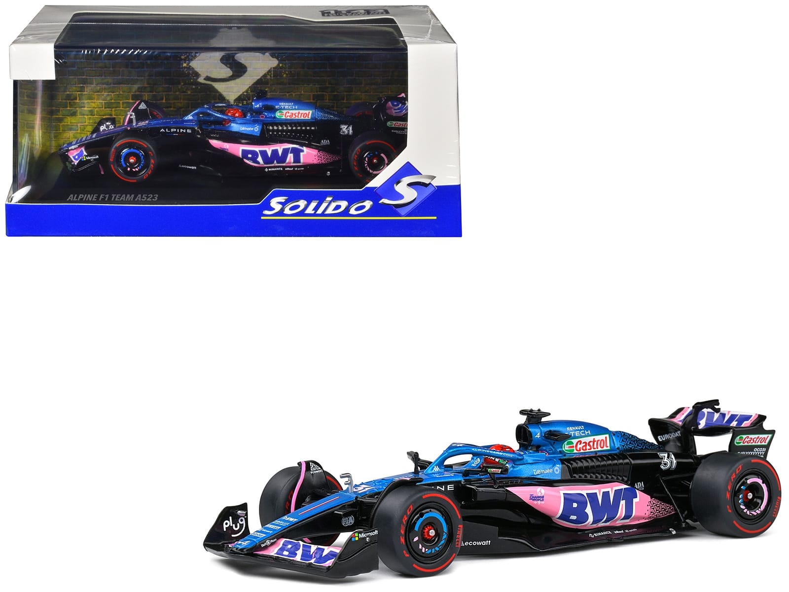Alpine A523 #31 Esteban Ocon "BWT" 3rd Place "Formula One F1" Monaco GP (2023) 1/43 Diecast Model Car by Solido - Image 3