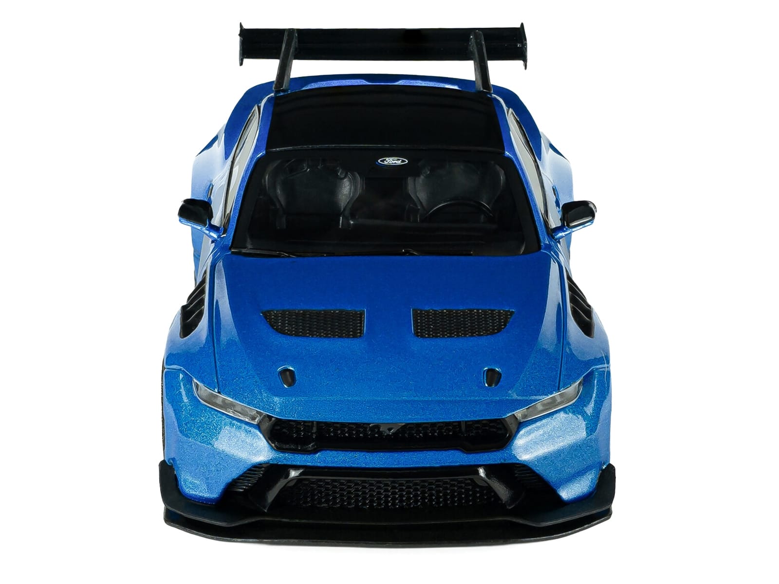 2025 Ford Mustang GTD Indulgent Blue Metallic with Black Top 1/43 Diecast Model Car by Solido - Image 4