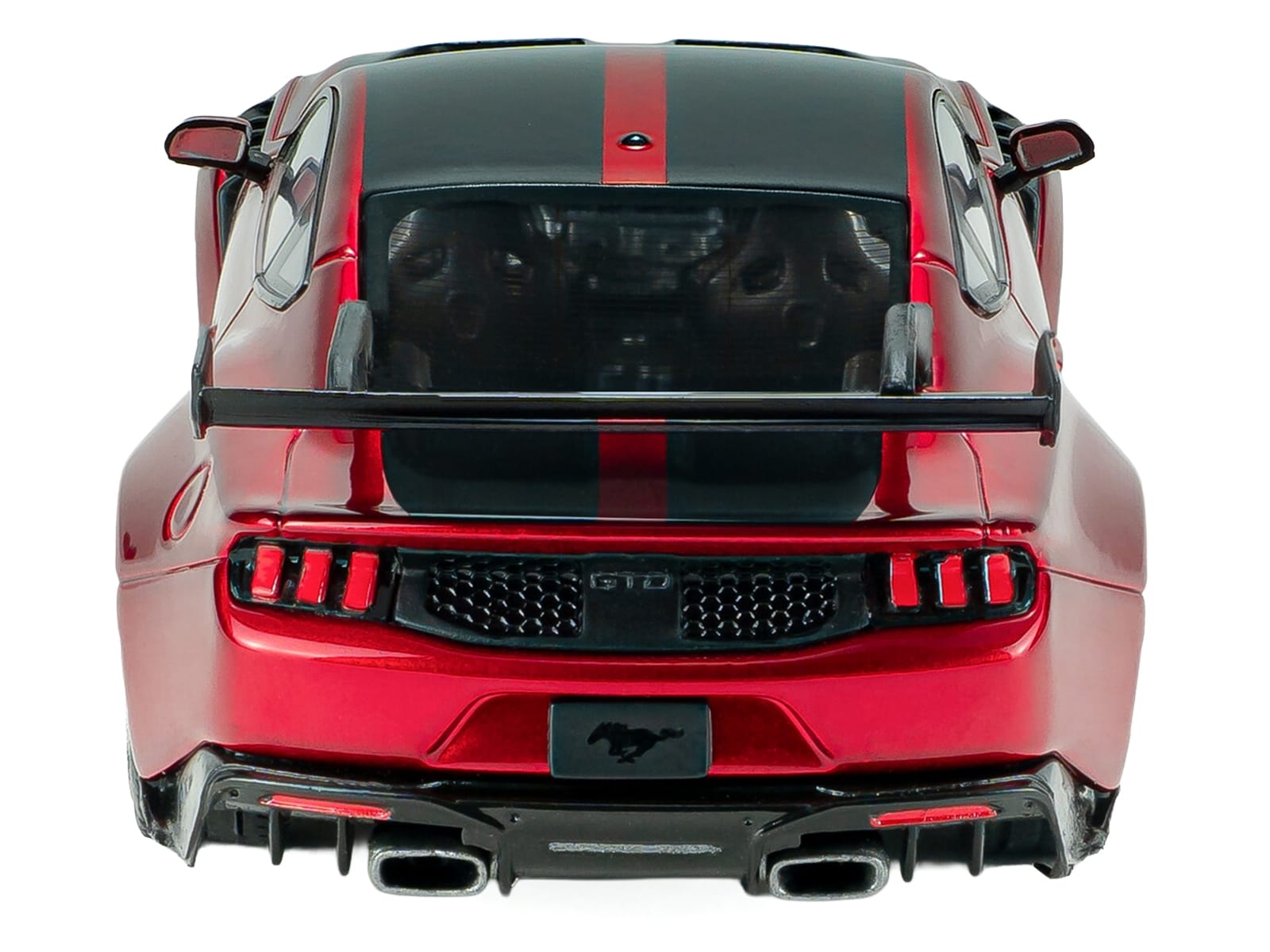 2025 Ford Mustang GTD Chroma Flame Red Metallic with Black Stripes 1/43 Diecast Model Car by Solido - Image 5