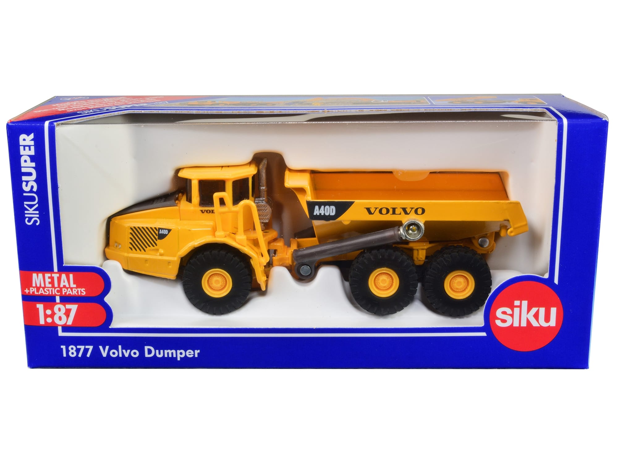 Volvo A40D Dump Truck Yellow 1/87 (HO) Diecast Model by Siku - Image 5