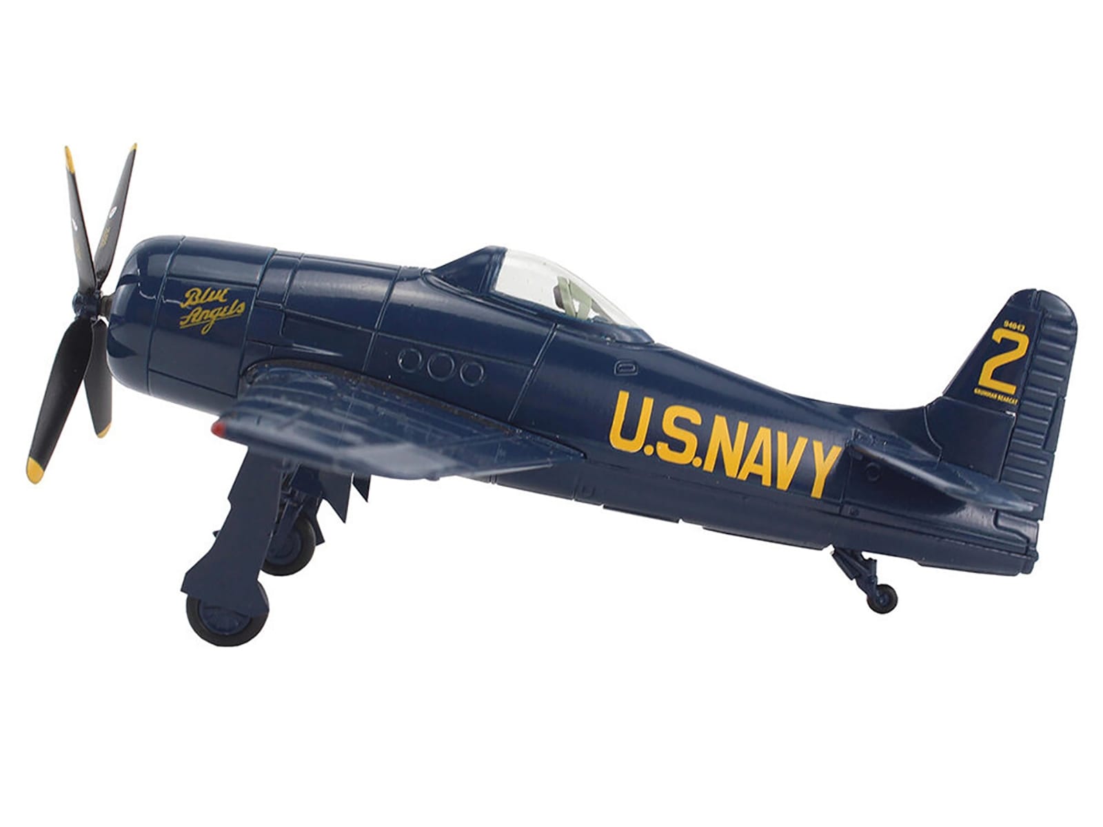 Grumman F8F Bearcat Fighter Aircraft "Blue Angels #2" (1946) United States Navy "SkyMax Models" Series 1/72 Diecast Model by Hobby Master - Image 3