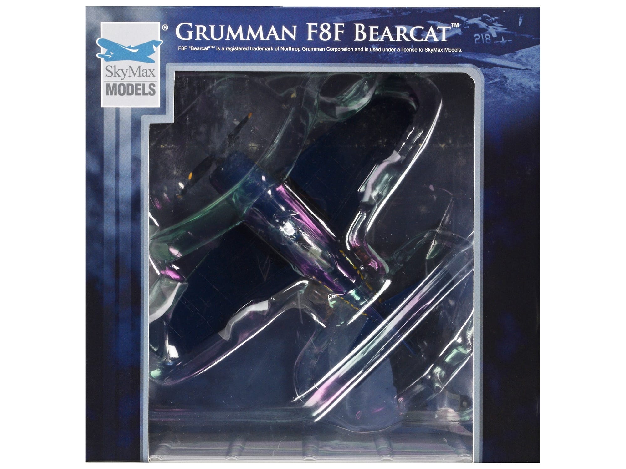 Grumman F8F Bearcat Fighter Aircraft "Blue Angels (#1-5 decals)" (1946) United States Navy "SkyMax Models" Series 1/72 Diecast Model by Hobby Master - Image 5