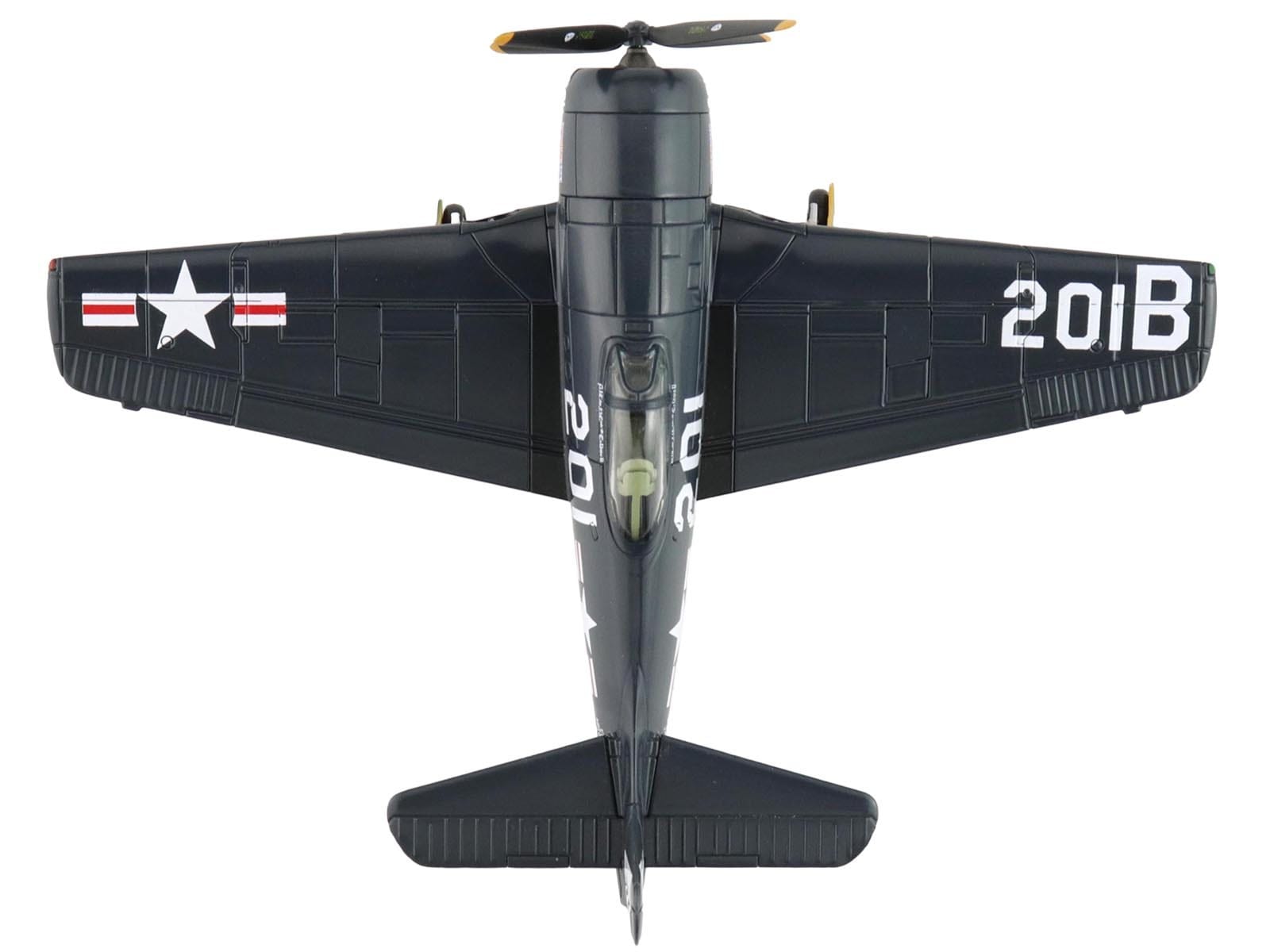 Grumman F8F-2P Bearcats Fighter Aircraft "121714 Duxford (Restored Plane)" (2014) United States Navy "SkyMax Flying Heroes" 1/72 Diecast Model by Hobby Master - Image 4