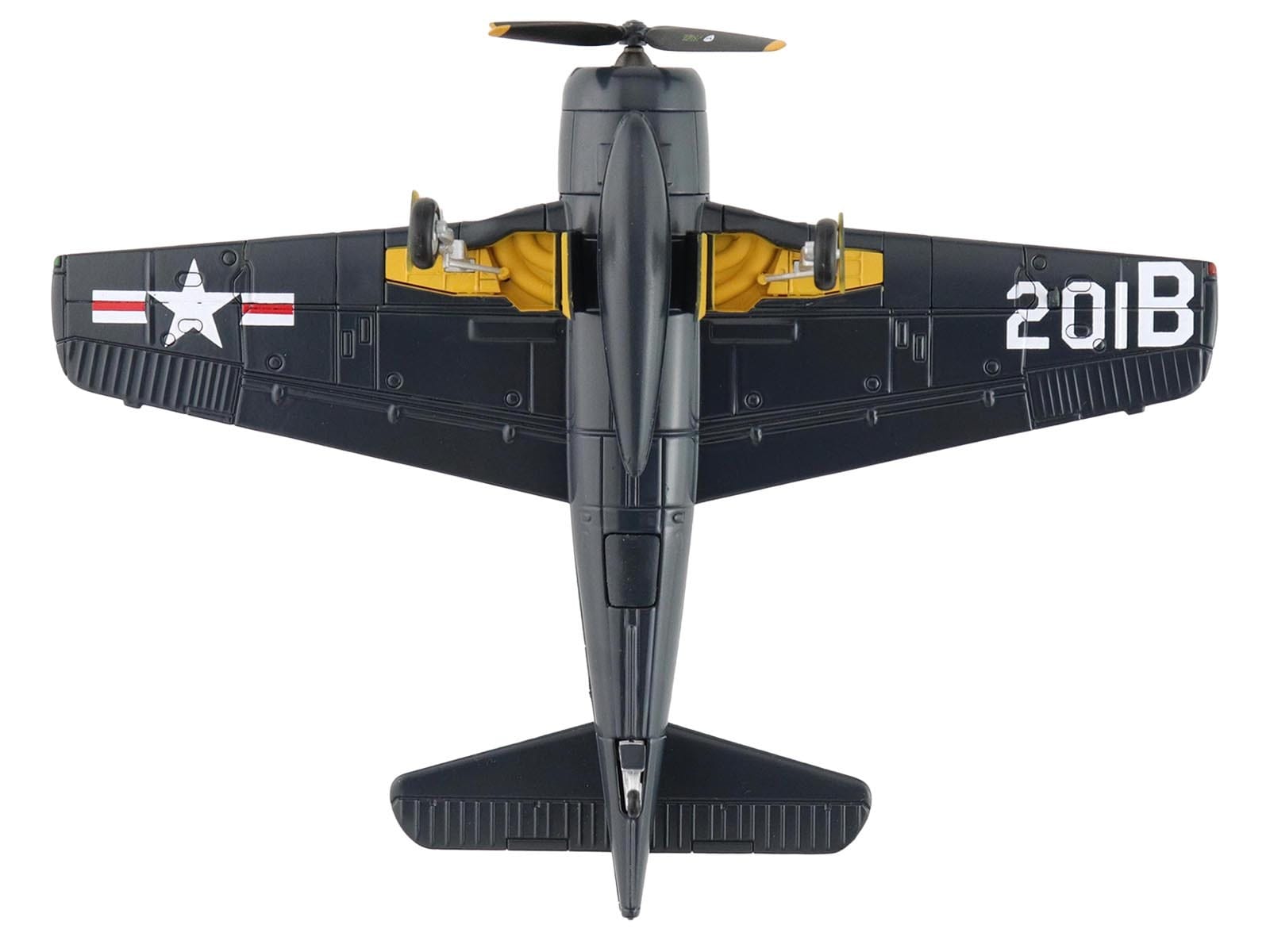 Grumman F8F-2P Bearcats Fighter Aircraft "121714 Duxford (Restored Plane)" (2014) United States Navy "SkyMax Flying Heroes" 1/72 Diecast Model by Hobby Master - Image 5