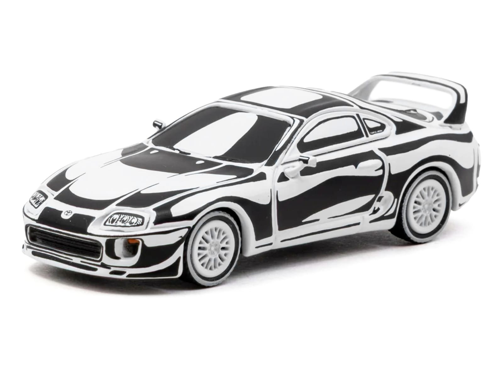 Toyota Supra "Designed by Joshua Vides" Black and White "Hobby64" Series 1/64 Diecast Model Car by Tarmac Works - Image 2